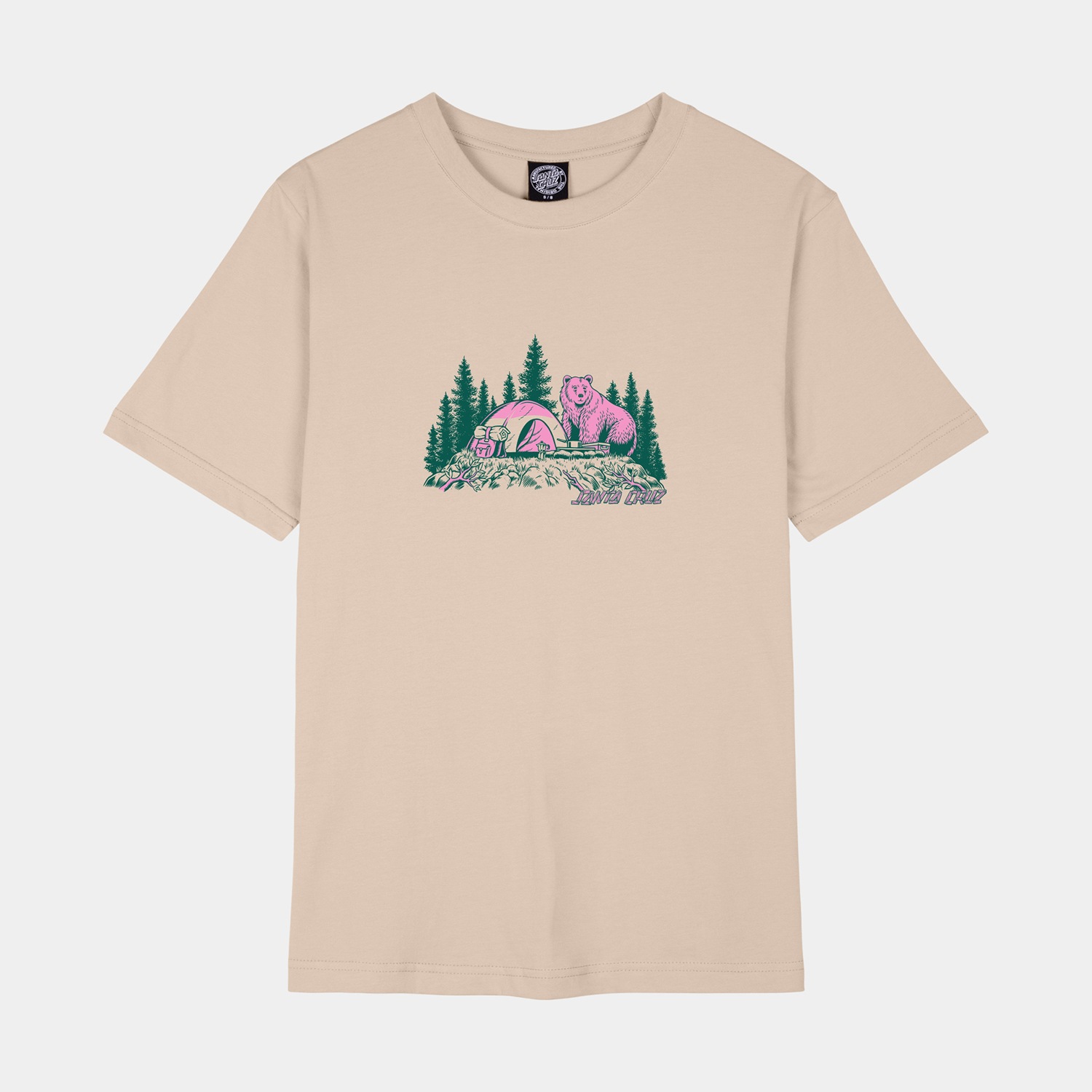 Image of Santa Cruz T-Shirt "WOODLAND MINI STRIP FRONT T-SHIRT"