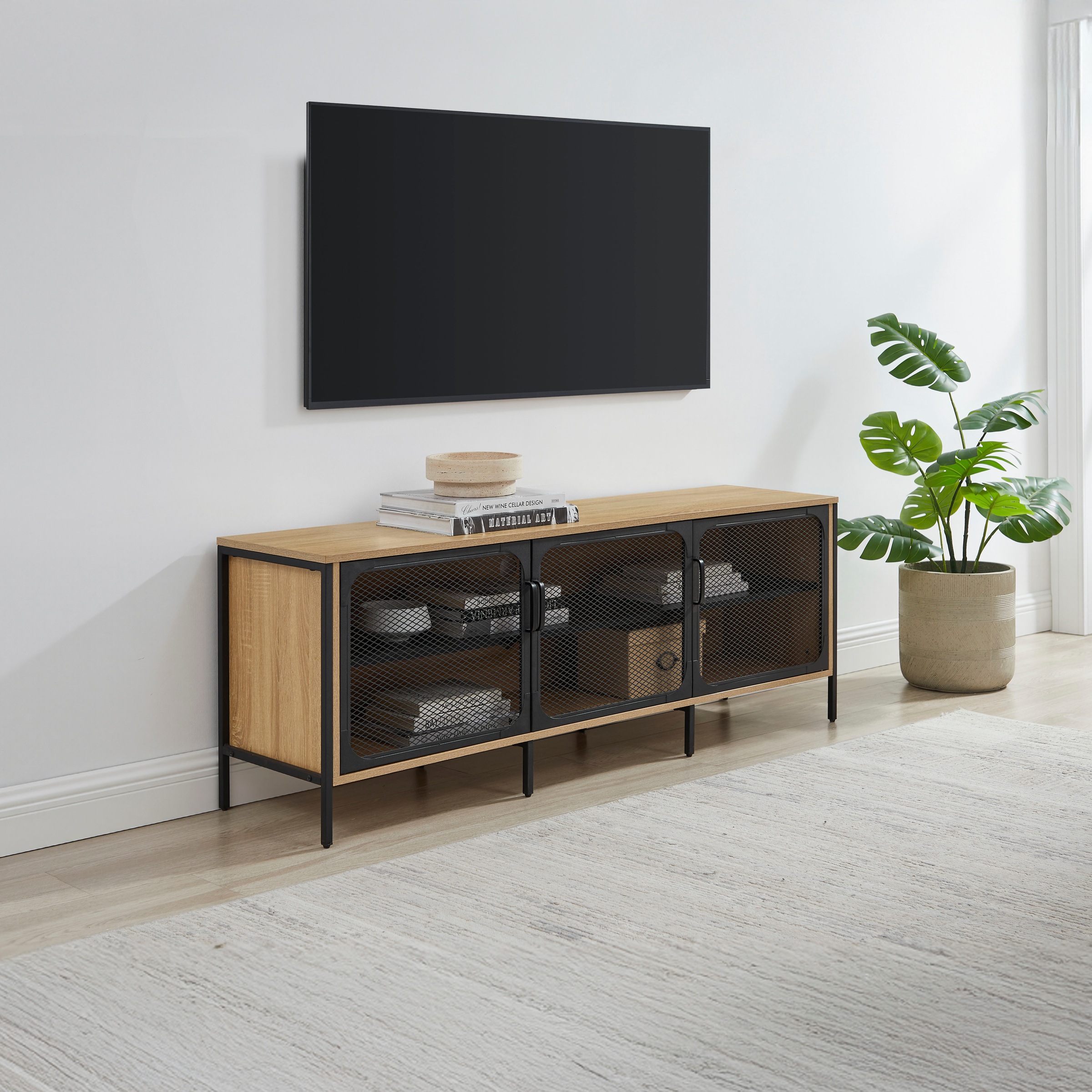 Image of GOODproduct TV-Board "Amance" mit ABS-Kanten und pulverbeschichteten Metallbeinen, Breite 150 cm