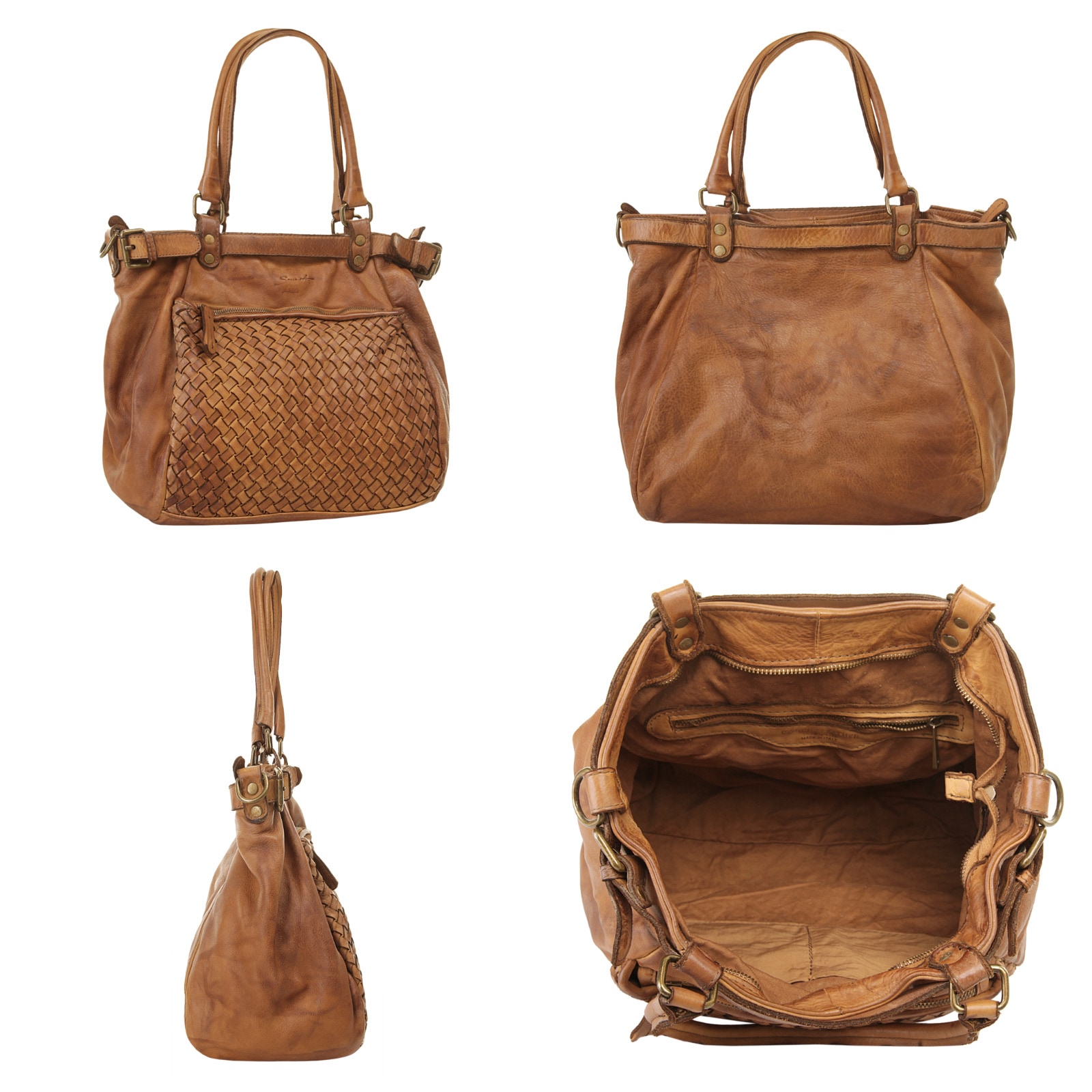 Samantha Look Shopper, echt Leder, Made in Italy