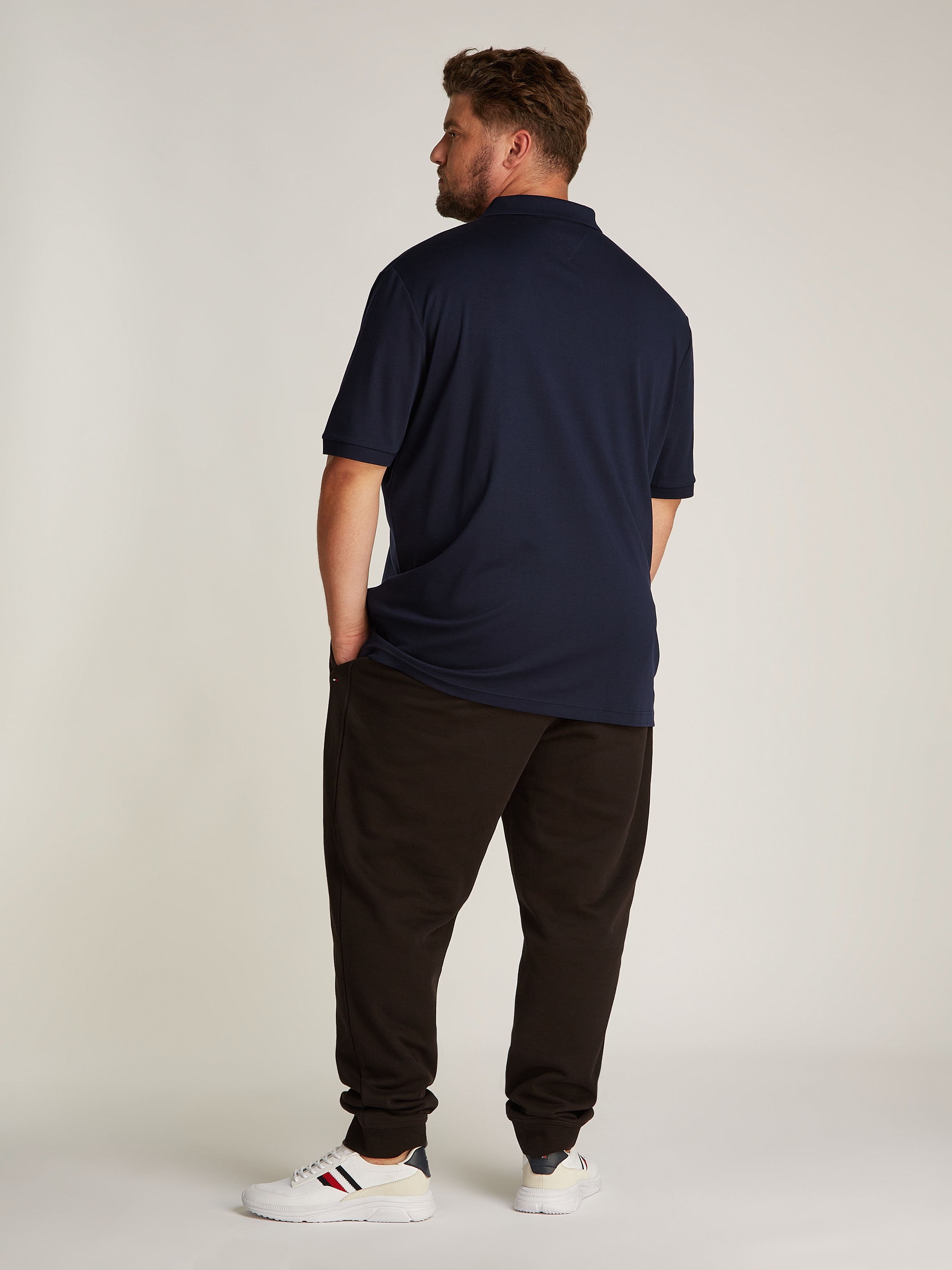 Tommy Hilfiger Big & Tall Poloshirt »BT-LIQUID COTTON ESSENTIAL POL-B«, in Grossen Grössen, Logostickerei