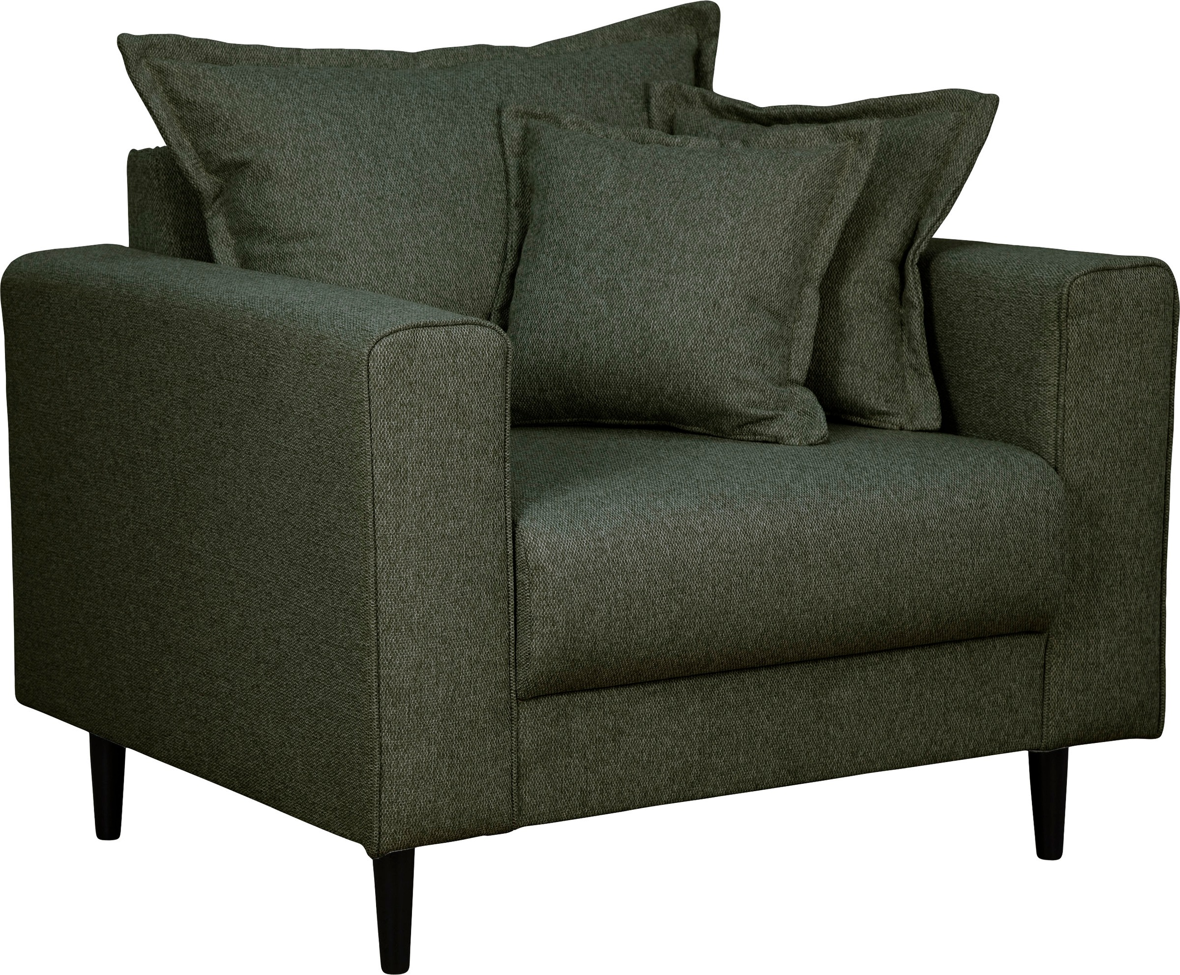 Home affaire Sessel »VEYRAS Loungesessel, Masse B/T/H: 95/84/76 cm«, mit Wellenunterfederung, incl. Kissen