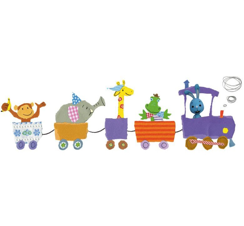 Image of Wall-Art Wandtattoo »Zoo KiKANiNCHEN Zugfahrt Tiere«, (1 St.) bei Ackermann Versand Schweiz