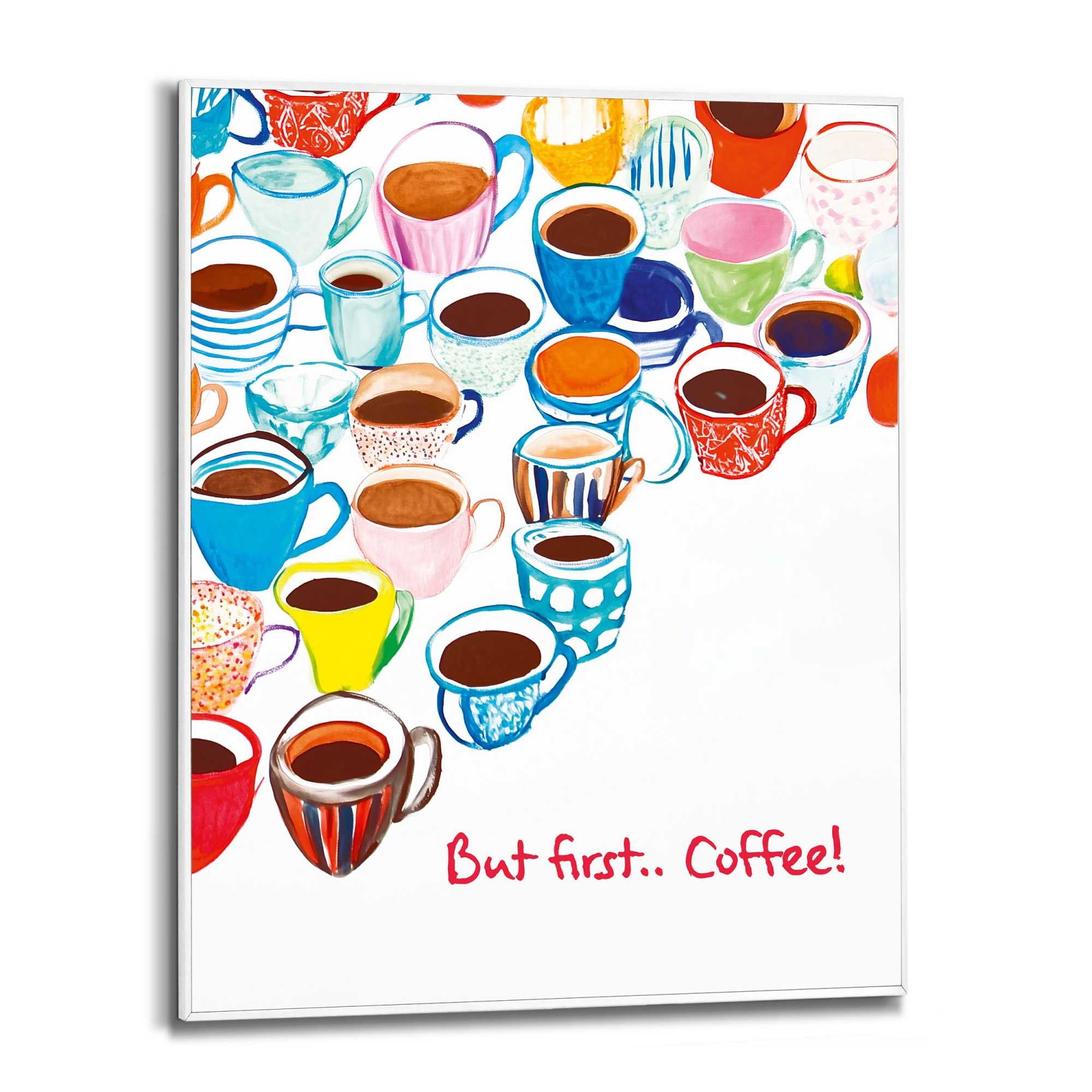 Image of Reinders Poster "But First...Coffee" Küche - Mehrfarbig - MDF - Essen und Trinken - 40x50 cm