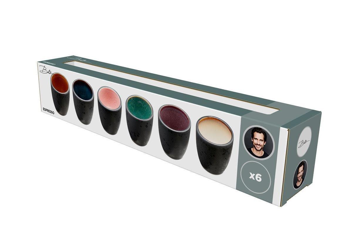 Bitz Espressotasse »Wood 100 ml, 6 Stück«, (6 tlg.)