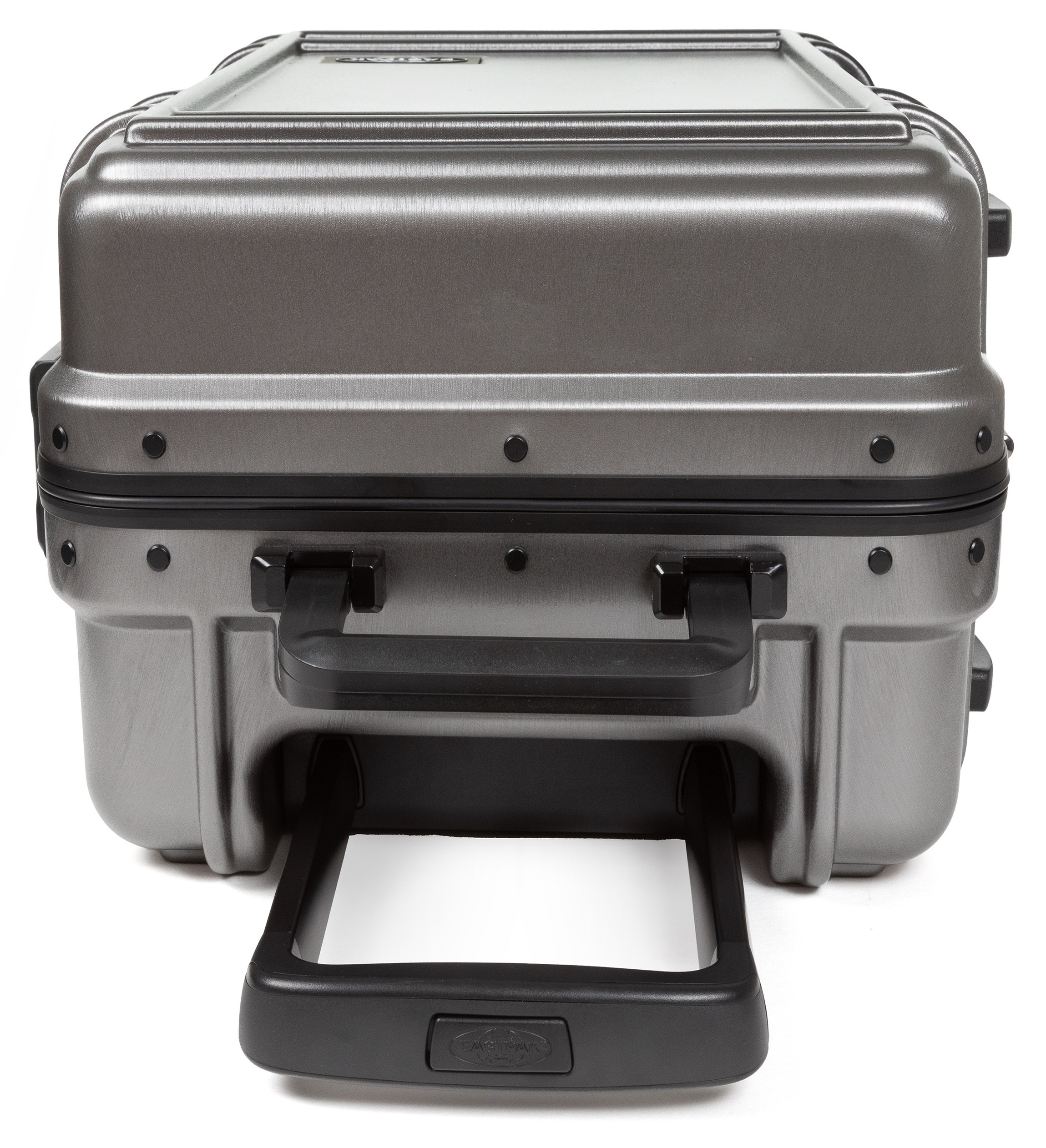 Eastpak Hartschalen-Trolley »RESIST'R CASE S BRUSHED METAL mit 30 Jahren Garantie«, 4 Rollen, Reisegepäck Handgepäck-Koffer TSA-Zahlenschloss