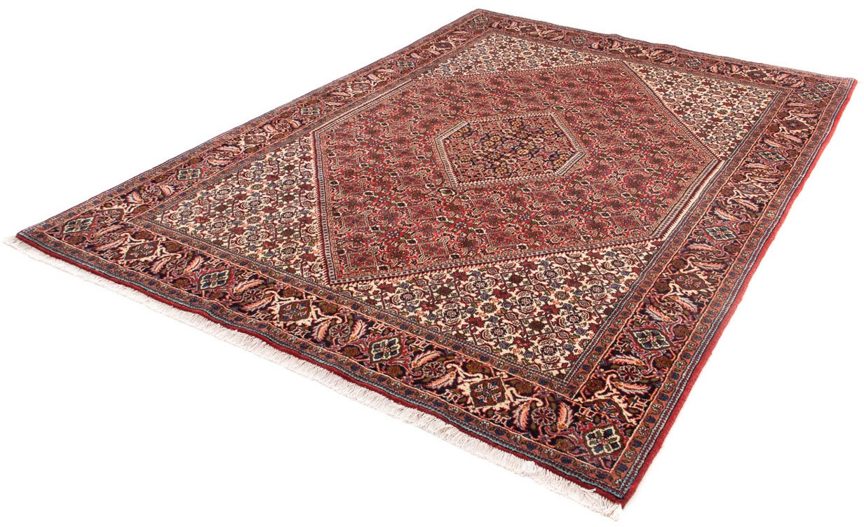 Image of morgenland Orientteppich »Perser - Bidjar - 251 x 173 cm - dunkelrot«, rechteckig, 15 mm Höhe, Wohnzimmer, Handgeknüpft, Einzelstück mit Zertifikat bei Ackermann Versand Schweiz