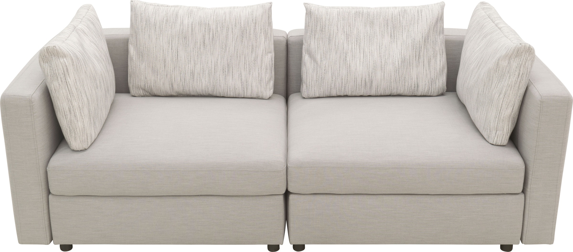 DOMO collection 2-Sitzer »Solskin, individuell erweiterbar/kombinierbar« mit losen Kissen. Rücken- und Seitenteile als Stecksystem.