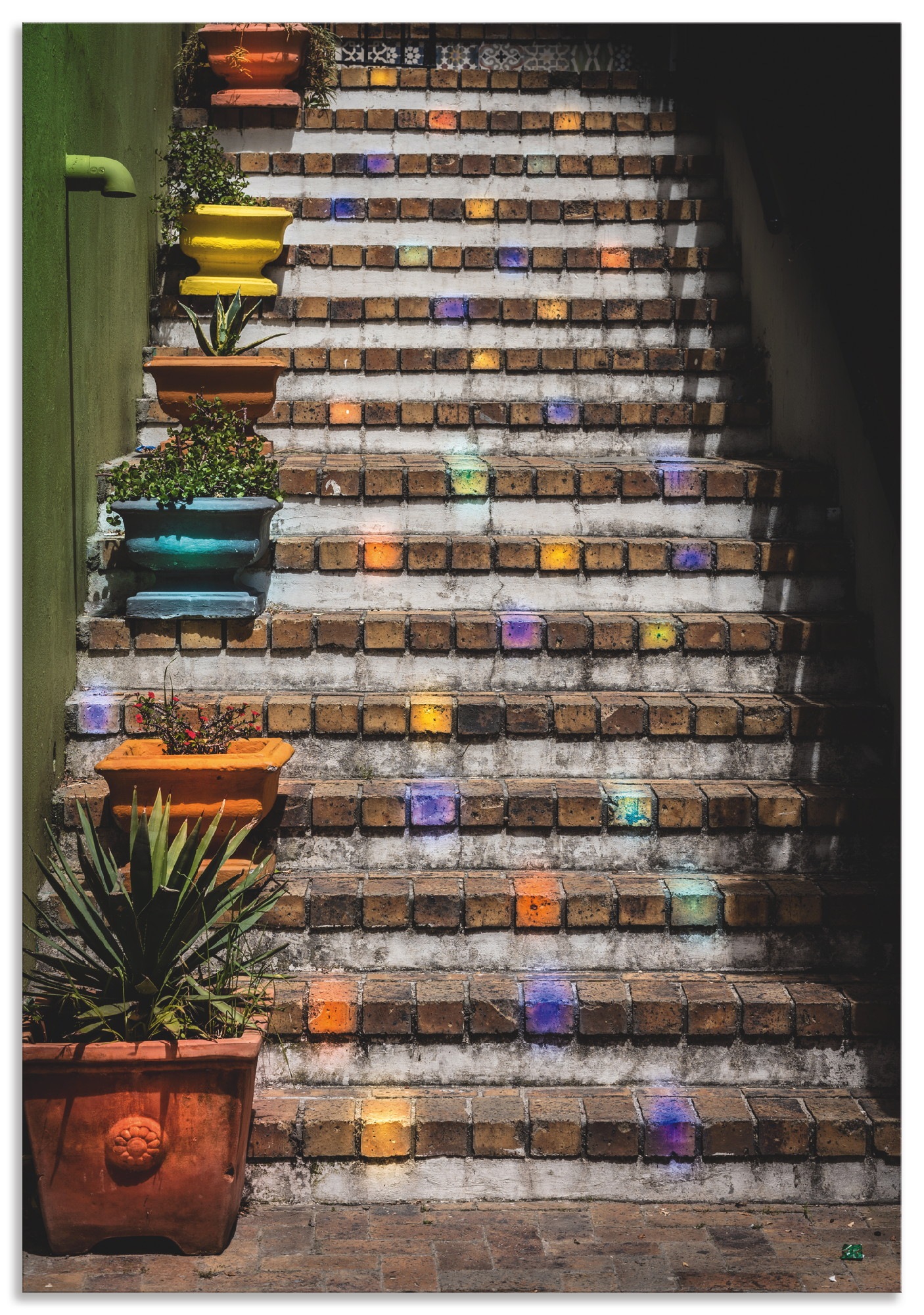 Image of Artland Wandbild »Die Treppe«, Gebäude, (1 St.), in vielen Grössen & Produktarten - Alubild / Outdoorbild für den Aussenbereich, Leinwandbild, Poster, Wandaufkleber / Wandtattoo auch für Badezimmer geeignet bei Ackermann Versand Schweiz