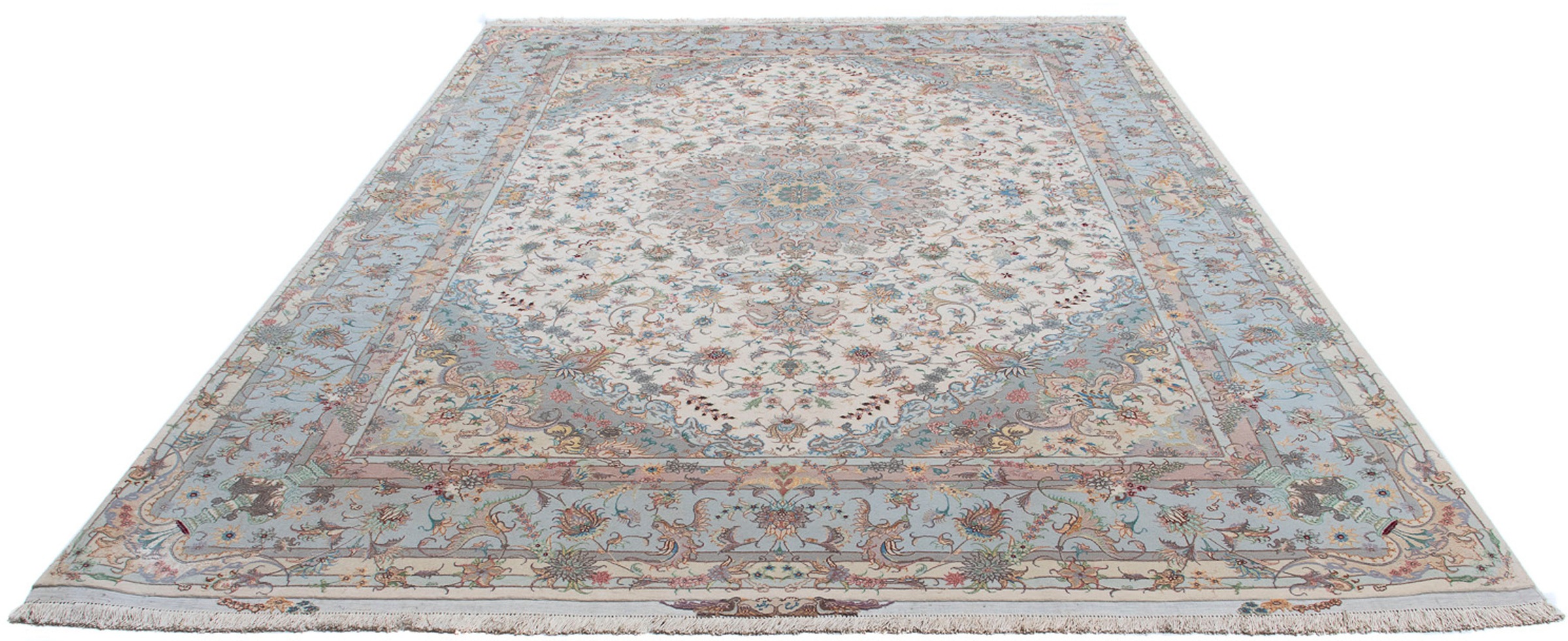 Image of morgenland Orientteppich »Perser - Täbriz - Royal - 350 x 252 cm - beige«, rechteckig, 7 mm Höhe, Wohnzimmer, Handgeknüpft, Einzelstück mit Zertifikat bei Ackermann Versand Schweiz