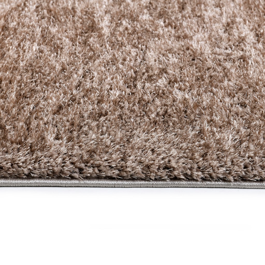 my home Hochflor-Teppich »Amina«, rechteckig, Shaggy in Uni-Farben, einfarbig, leicht glänzend, besonders weich