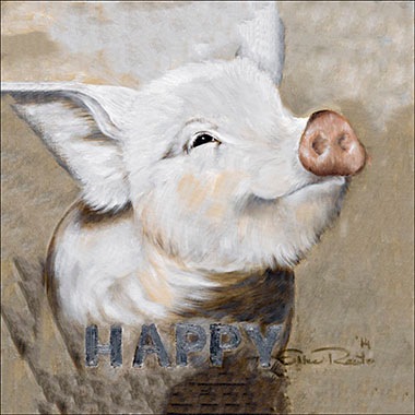 Image of queence Leinwandbild »Happy Pig«, Schwein, (1 St.) bei Ackermann Versand Schweiz