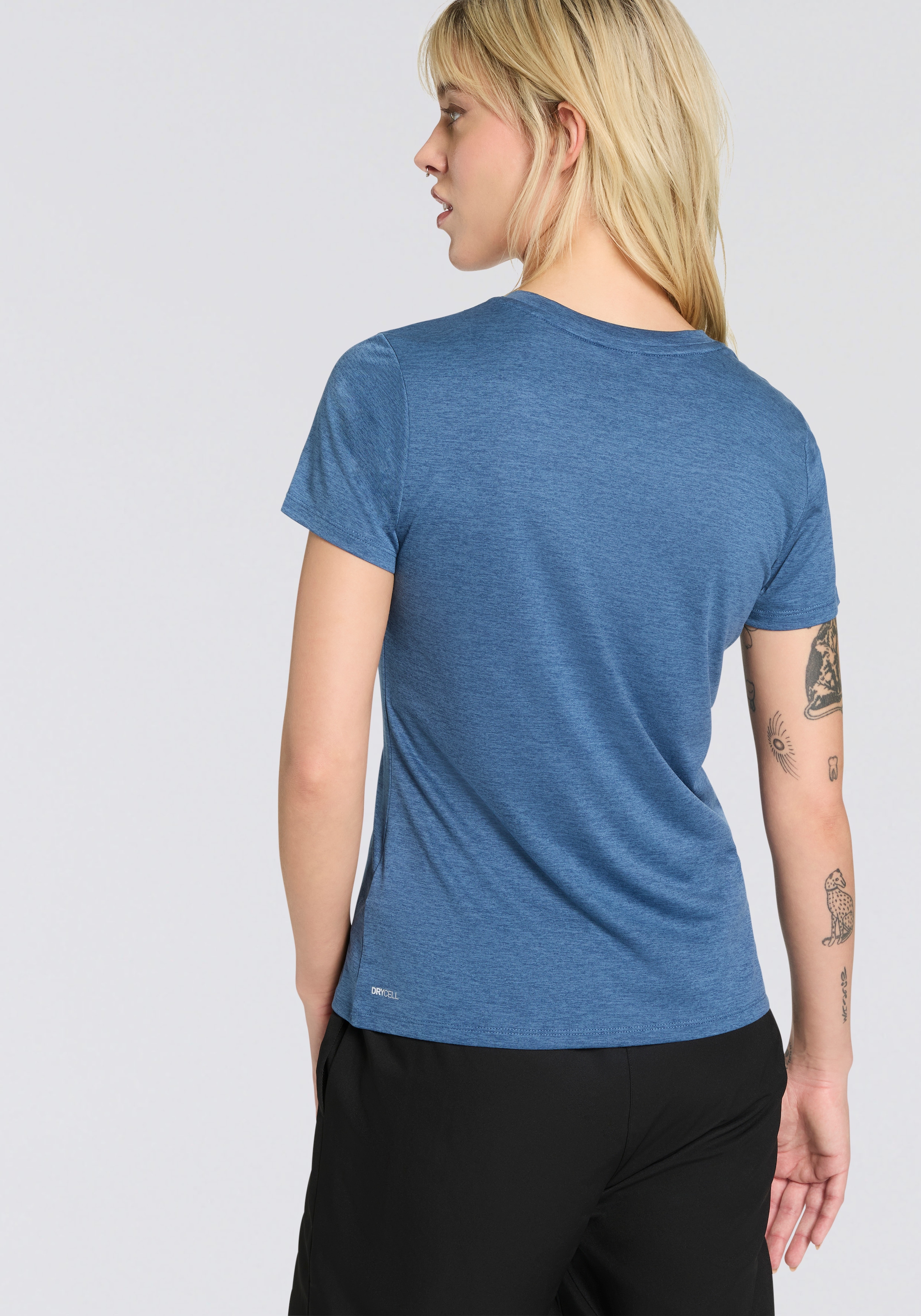 PUMA Trainingsshirt »W TAD ESSENTIAL HEATHER LOGO TEE«