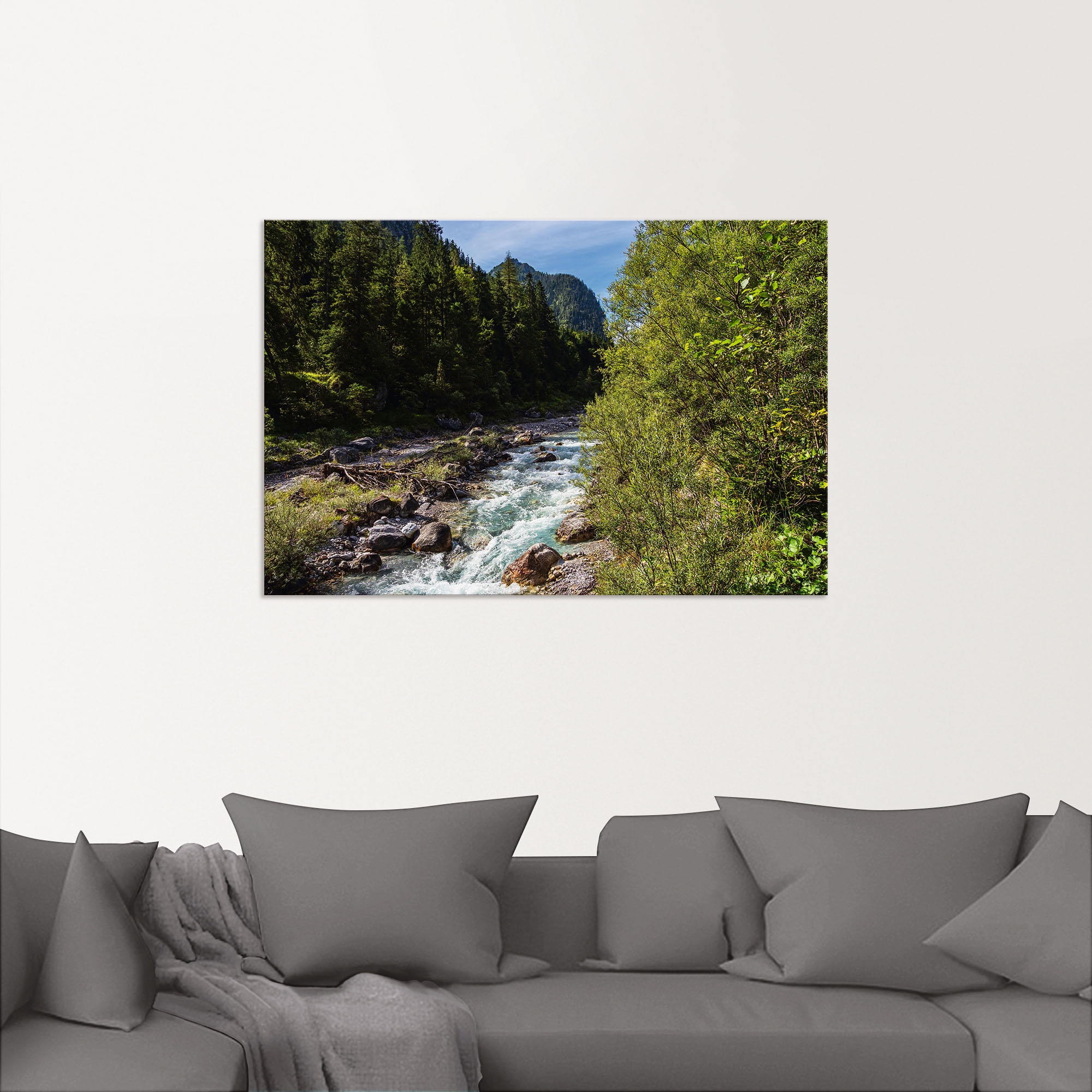 Artland Alu-Dibond-Druck »Wimbachtal Ramsau Berchtesgadener Land« Berge & Alpenbilder 1 Stk. tlg. für Innen- und Aussenbereich geeignet, Outdoorbild