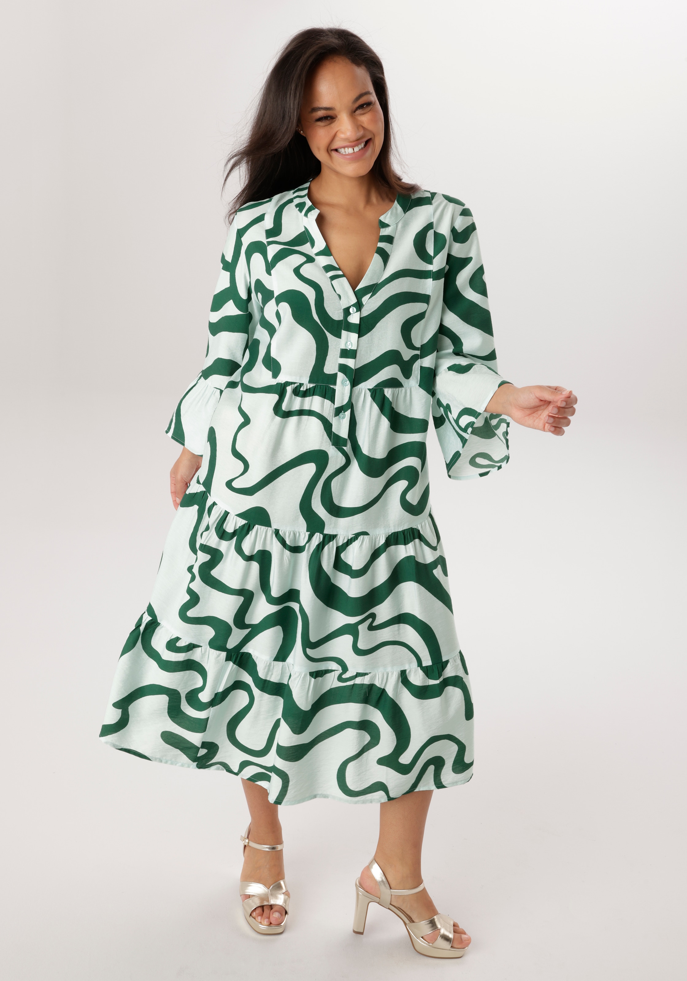 Image of Aniston PLUS Midikleid mit Volant