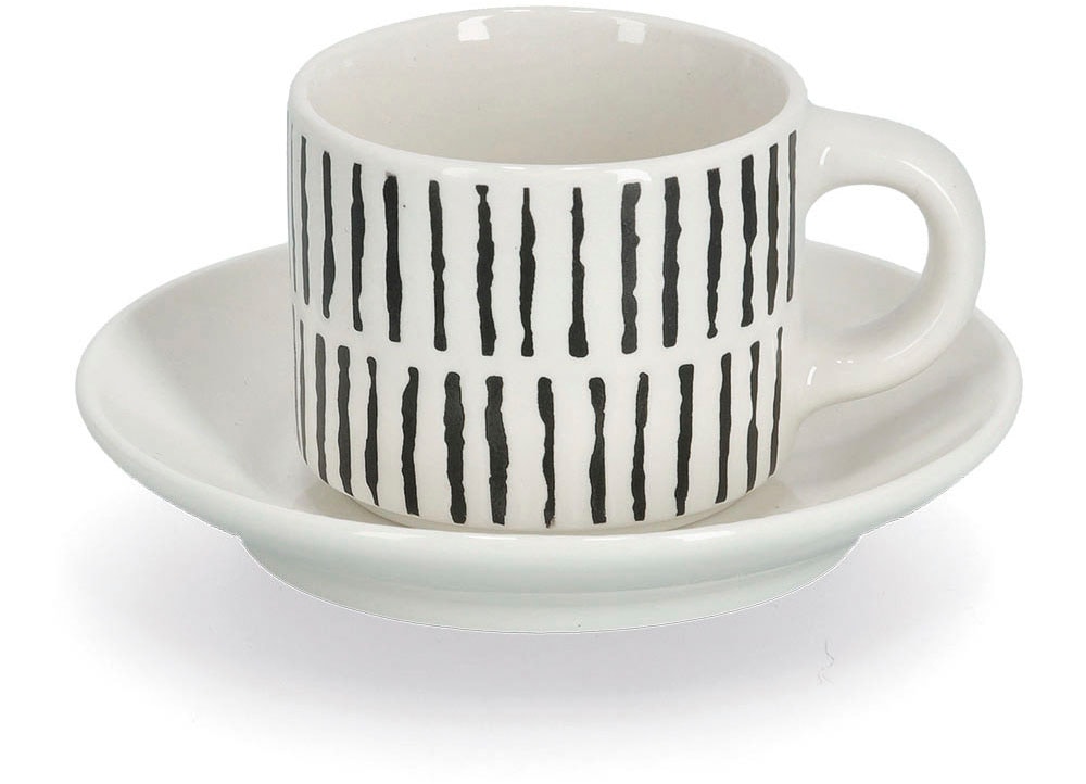 Zeller Present Espressotasse 8-teilig (4 Tassen/4 Untertassen)