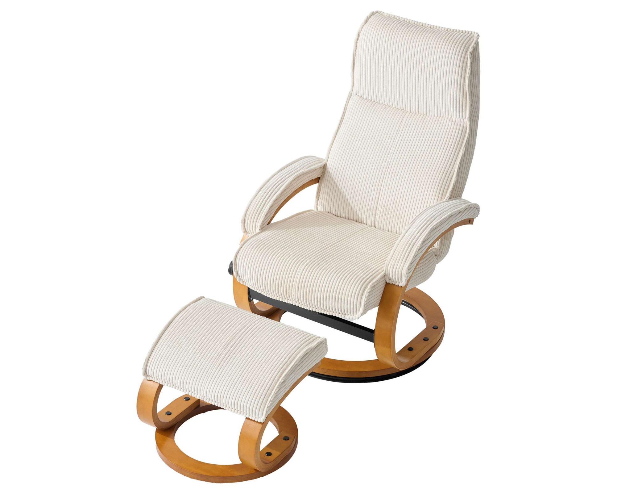 Home affaire Relaxsessel »mit Hocker PARIS neu: Cord - OTTO. Verlässliche Qualität.« bestehend aus Sessel und Hocker,  manuelle Relaxfunktion mit Drehfunktion, neu: Cord-Bezug