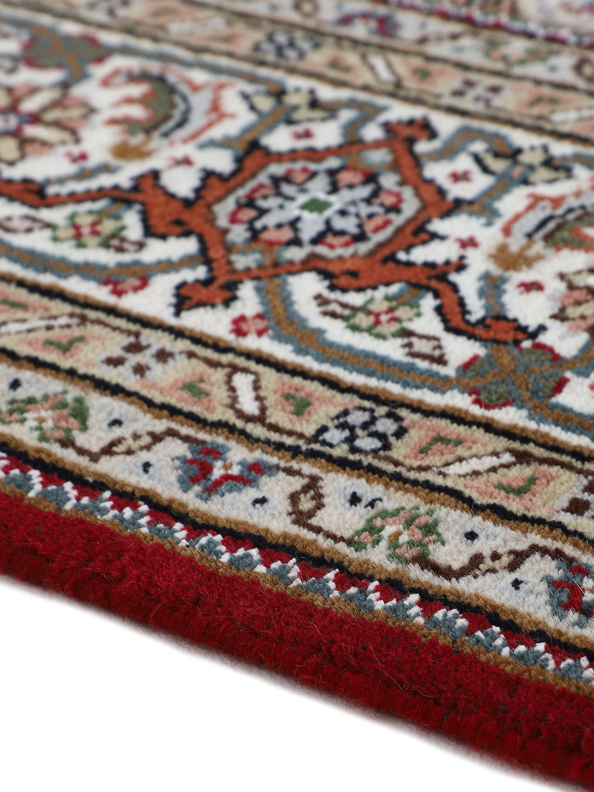 Woven Arts Orientteppich »Orientteppich Tabriz Mahi«, rechteckig, 15 mm Höhe, handgeknüpft, Wohnzimmer, reine Wolle