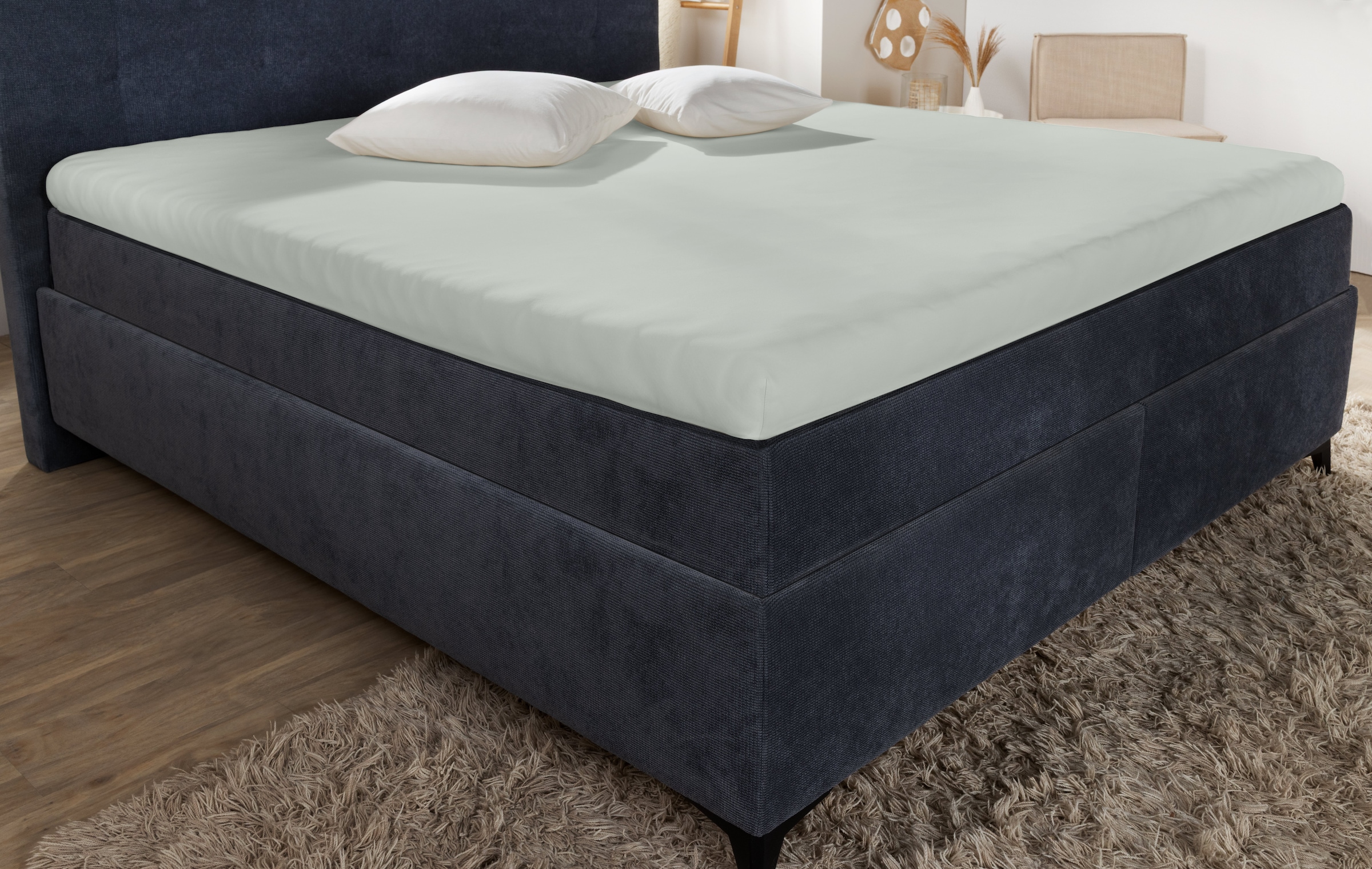 Primera Spannbettlaken »Elasthan-Feinjersey Topper« Aus 95% gekämmter Baumwolle und 5% Elastan