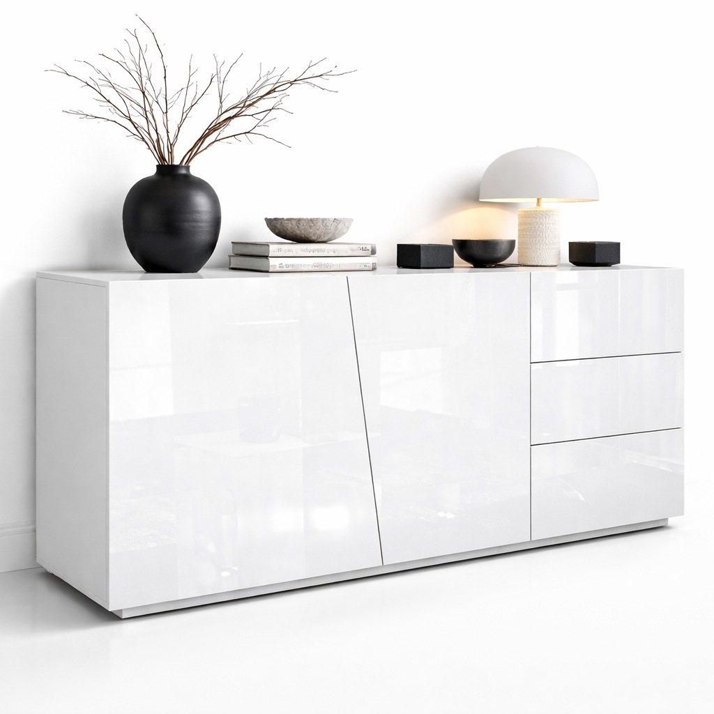 Image of GOODproduct Kommode "San Remo, Kombikommode, Sideboard, mit viel Stauraum, Hochglanz" Moderne Kommode, UV-lackiert, grifflos, push-to-open-Funktion, B=180cm