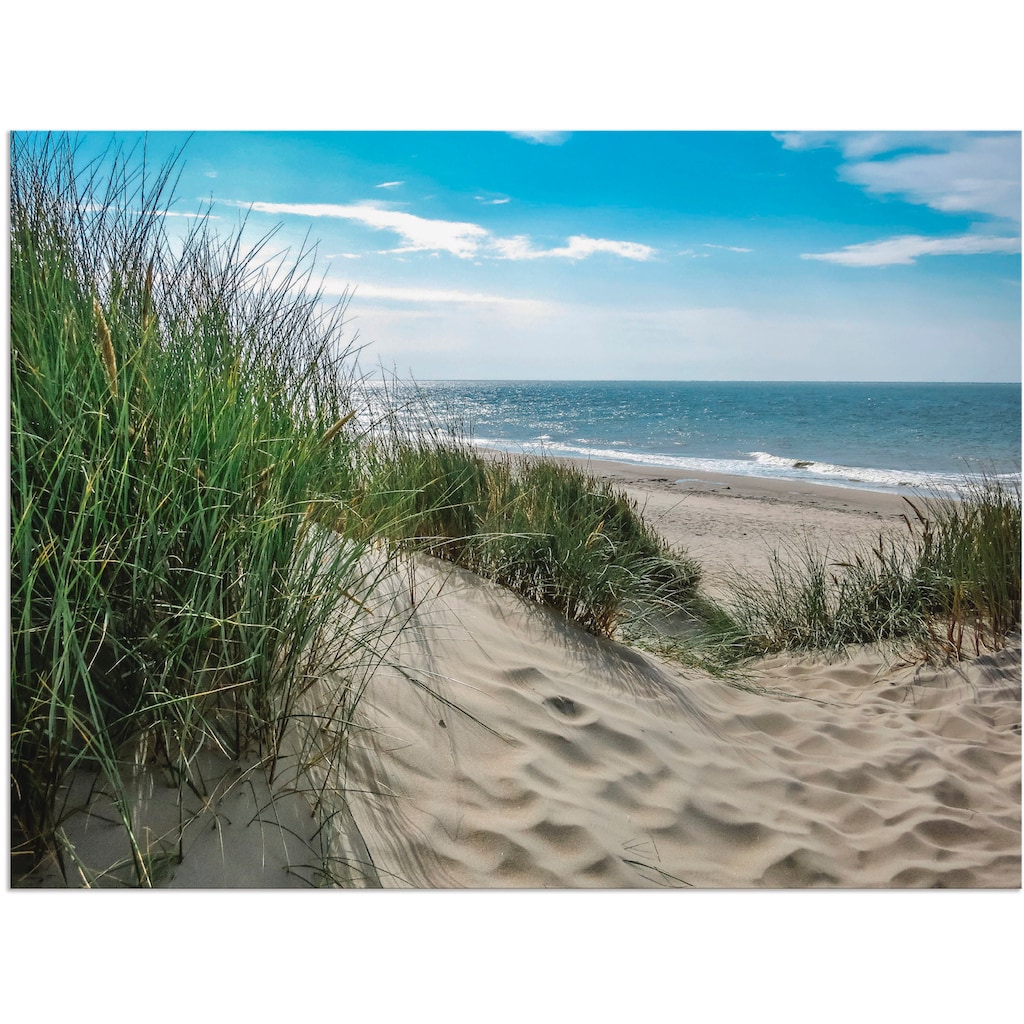 Artland Wandbild »Dünenlandschaft im Sommer an der Nordsee«, Strand, (1 St.)