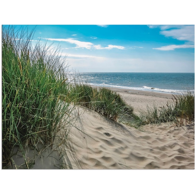Artland Wandbild »Dünenlandschaft im Sommer an der Nordsee«, Strand, (1 St.),  als Alubild, Leinwandbild, Wandaufkleber oder Poster in versch. Grössen  günstig kaufen