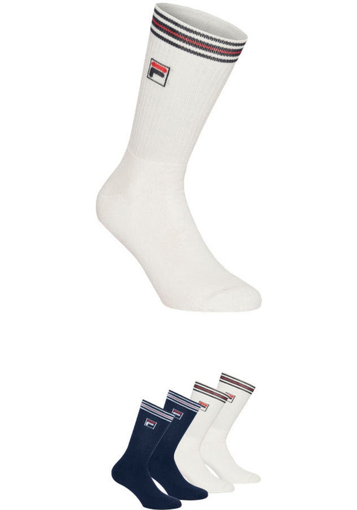 Image of Fila Sportsocken "UNISEX TOP QUALITY FULL TERRY VINTAGE SOCKS" 4 Paar tlg. sportliches Design mit Logodetail