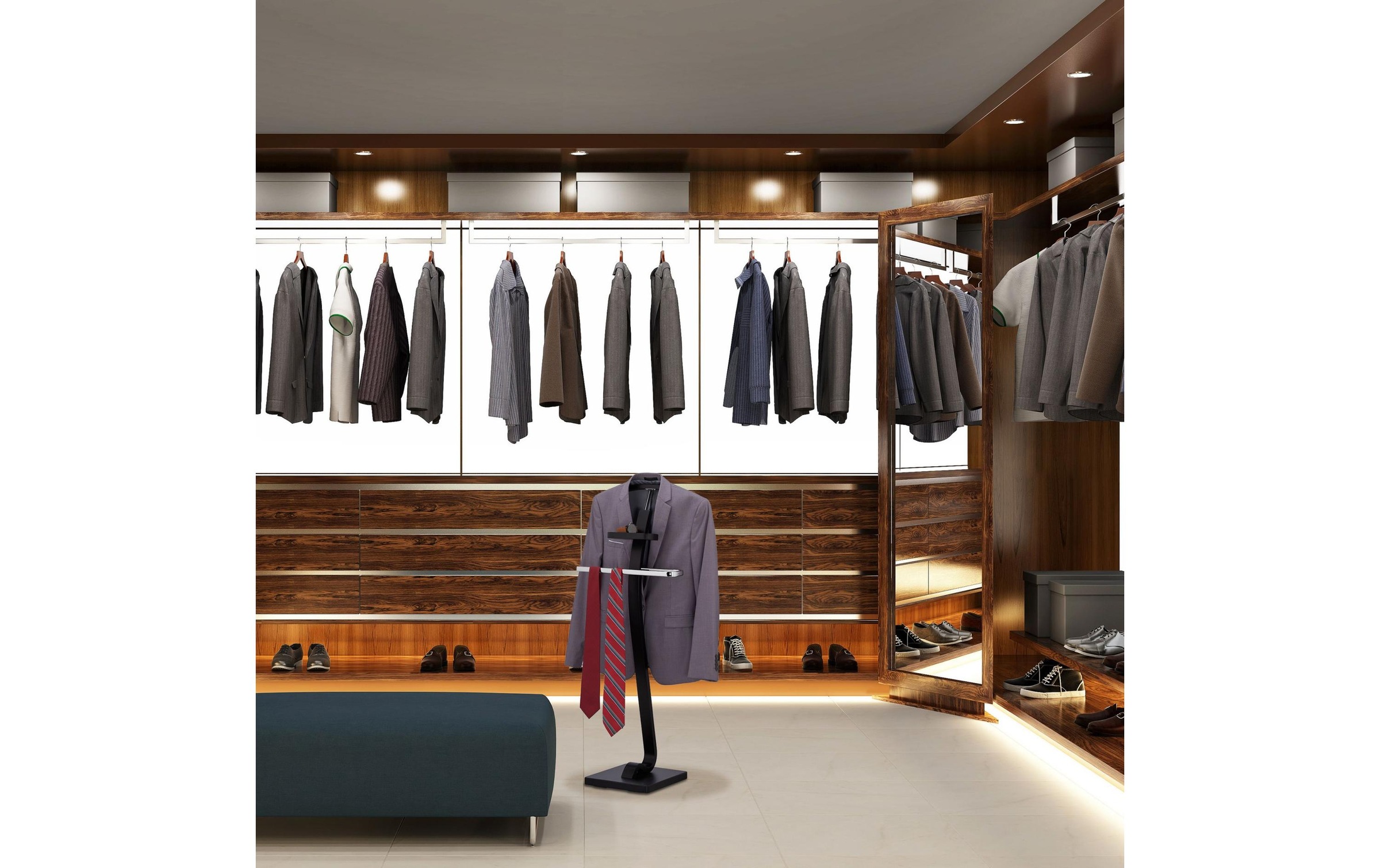 relaxdays Garderobenständer »Schwarz-Silber«