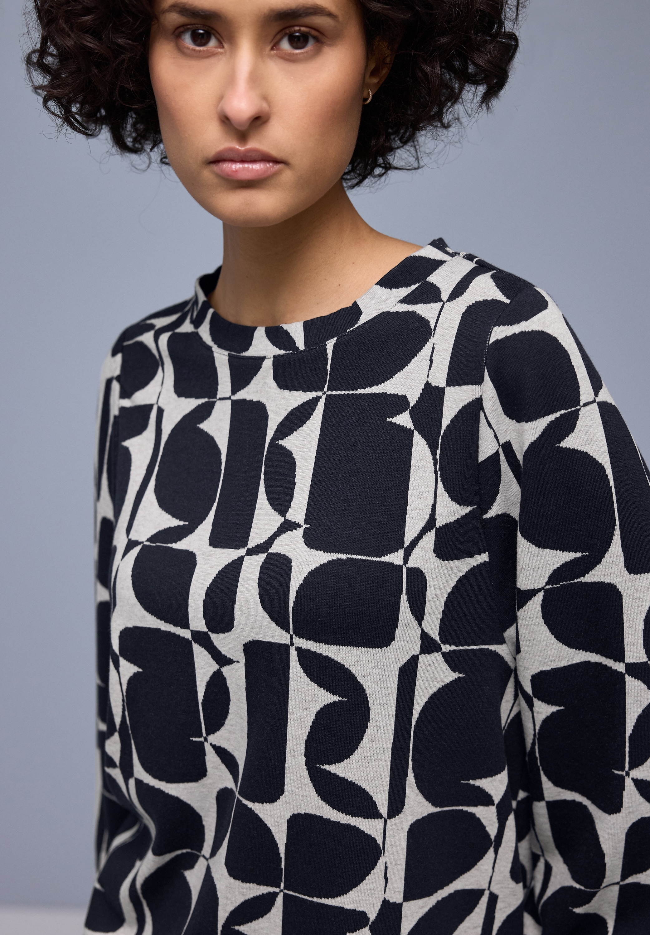 STREET ONE T-shirt à manches 3/4 mit All-Over Print