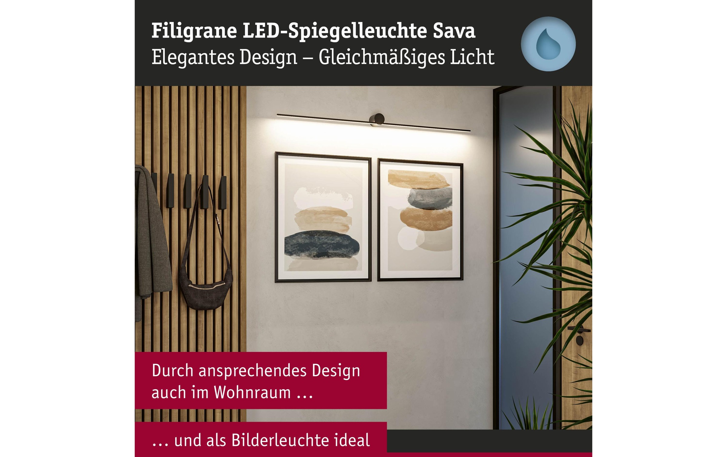 Paulmann Spiegelleuchte »LED Sava 13.5W«, 1 flammig