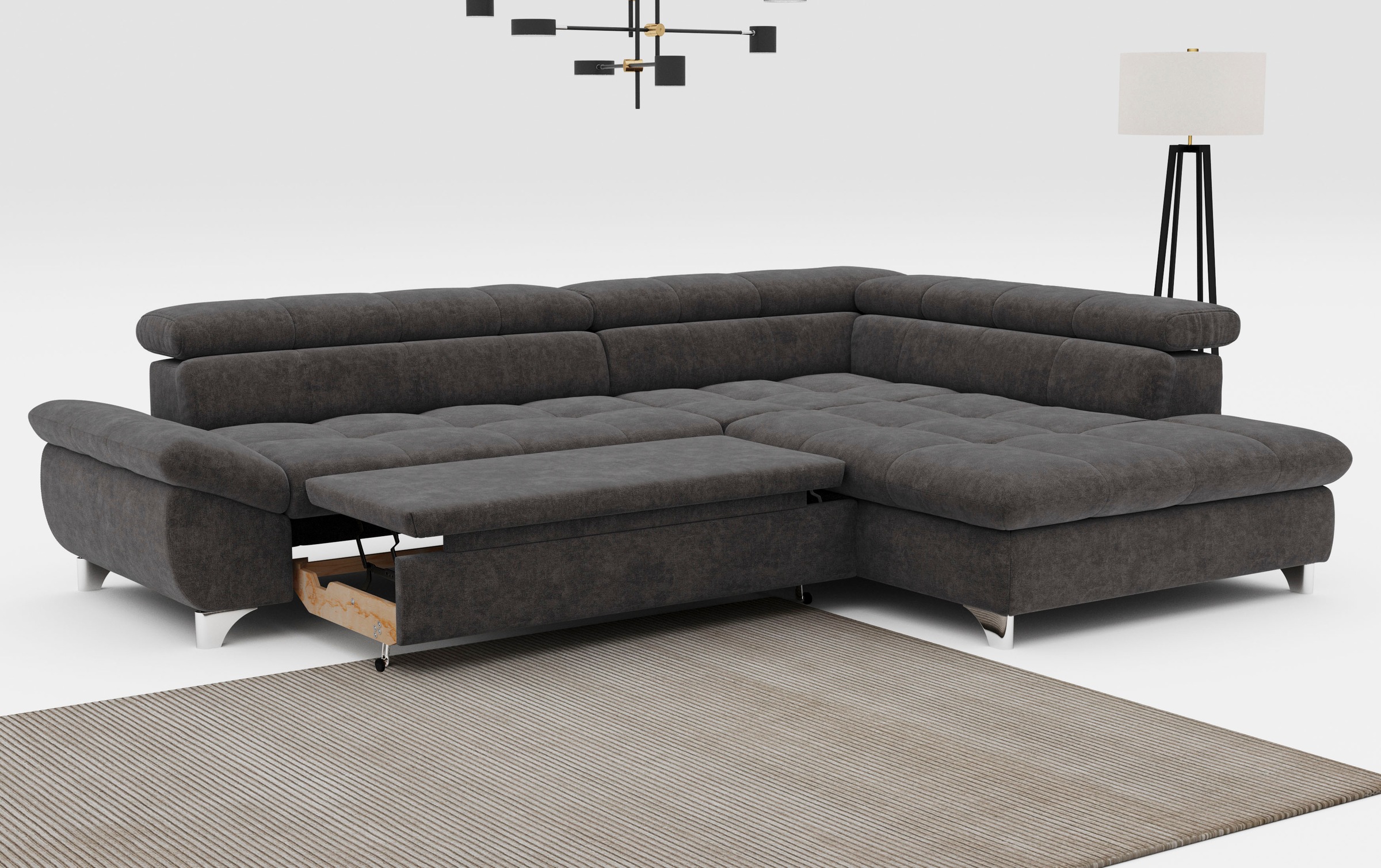COTTA Ecksofa »Gemini L-Form«, mit Kopfteilverstellung, wahlweise mit Bettfunktion