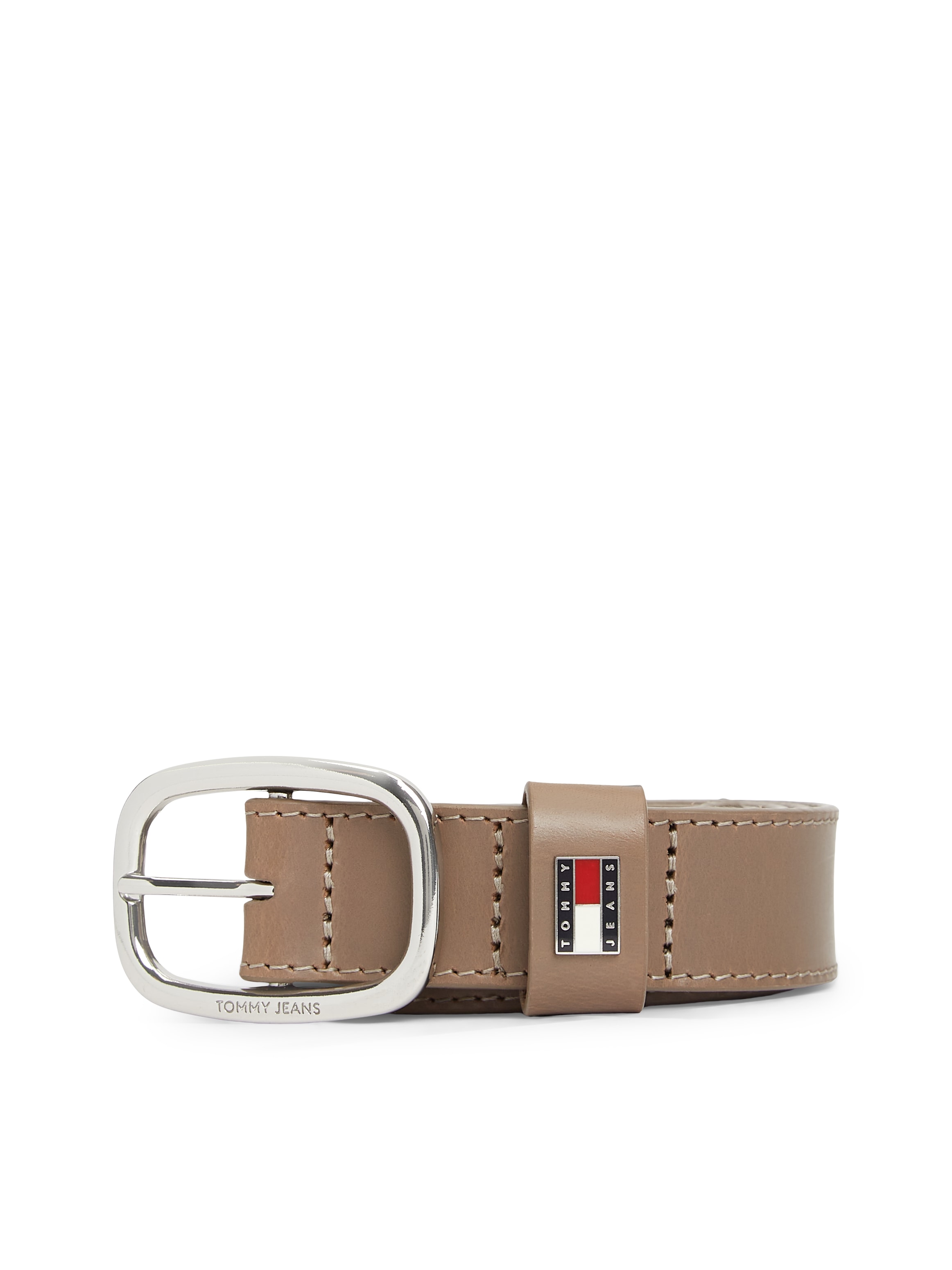 Tommy Jeans Ledergürtel »TJW OVAL 3.0 cm breit« Ovale Einfachdornschliesse und Logo am Verschluss
