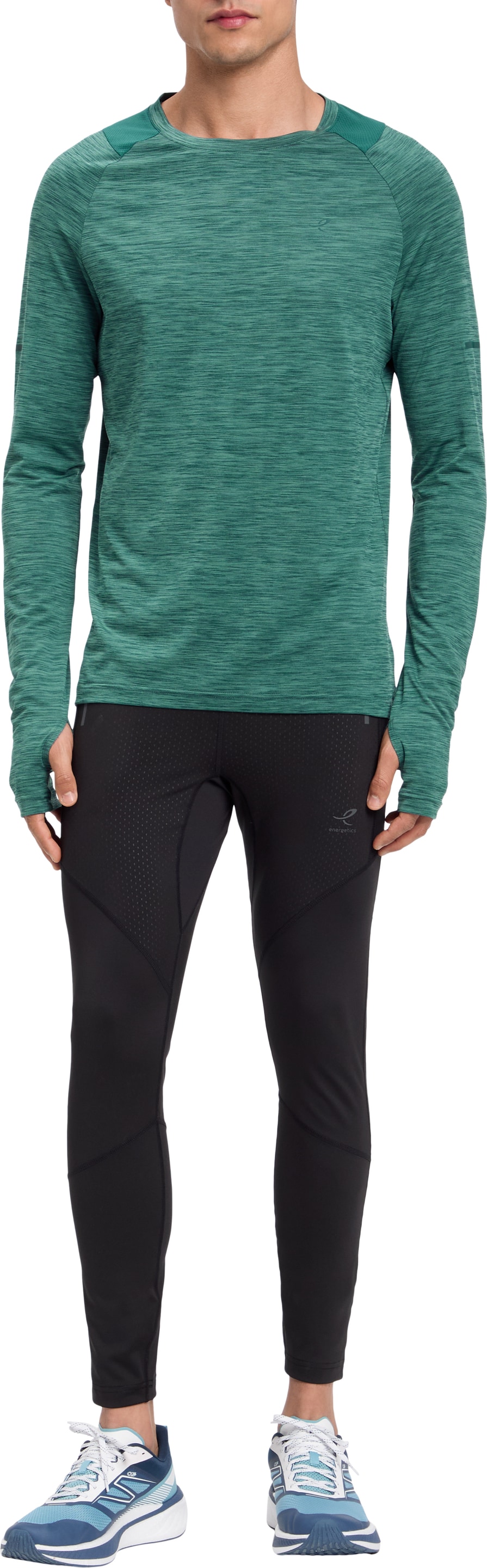 Energetics T-shirt de course »HE.-LANGARMSHIRT AILO LS M« avec ouvertures pour le pouce aux poignets, matériau élastique