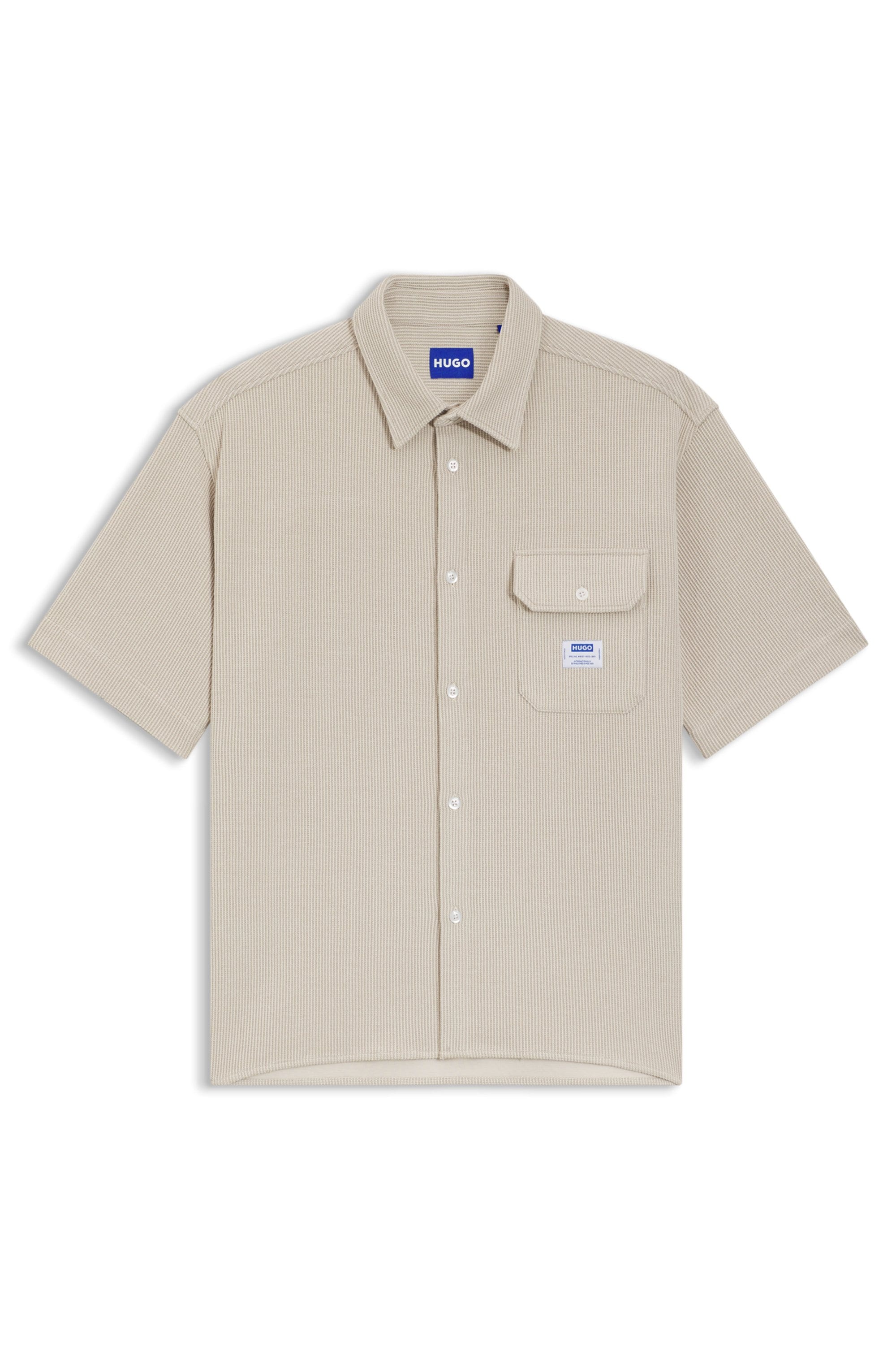 HUGO Blue Kurzarmhemd »Ebaffino« mit Waffelstruktur, Relaxed Fit