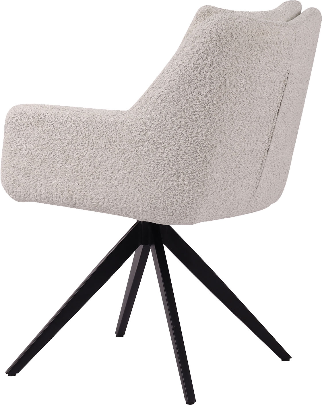 SIT Chaise avec accoudoirs »Bordeaux Bouclé Stoff mit 360° Drehfunktion & Metallgestel« () Fonction pivotante flexible & revêtement bouclé Öko-Tex pour le confort