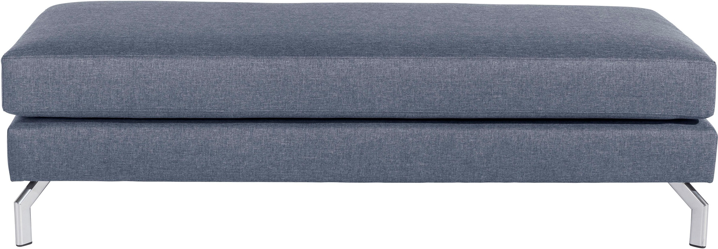 Max Winzer® Ecksofa »Flori Set inkl. Hocker, guter Sitzkomfort, aktuelles Design«, (Spar-Set, Ecksofa und Hocker), elegant mit abgewinkelten Chromfüssen, inklusive Zierkissen