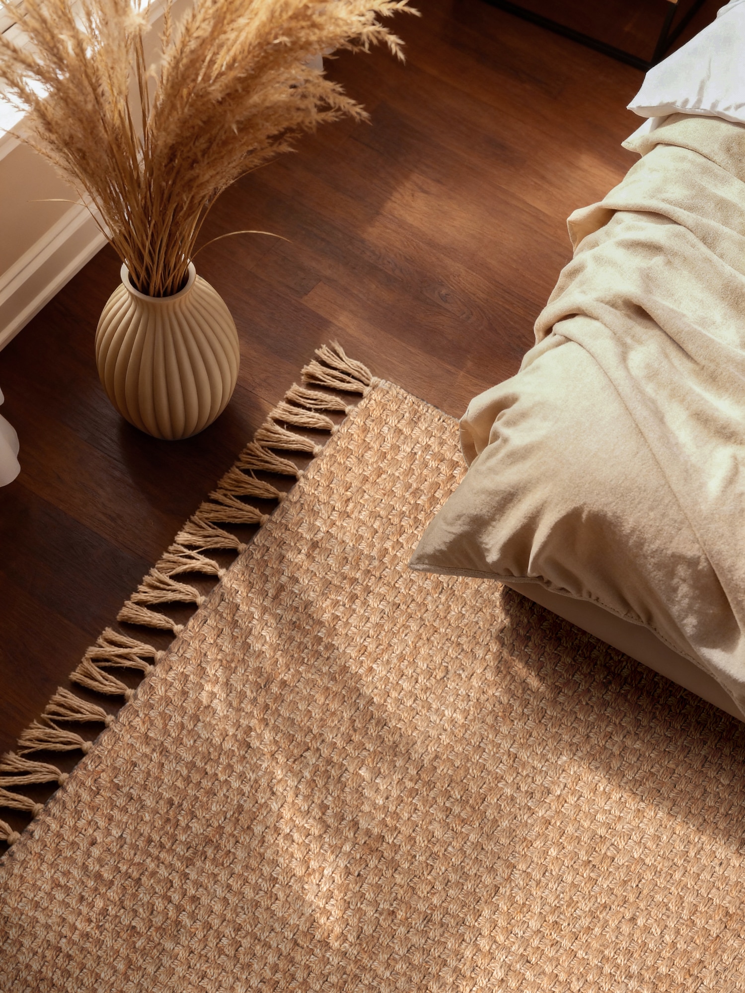 HANSE Home Tapis »Fjord« Rectangulaire 10 mm Höhe Jute, fait main, tapis naturel, salon, coureur, franges