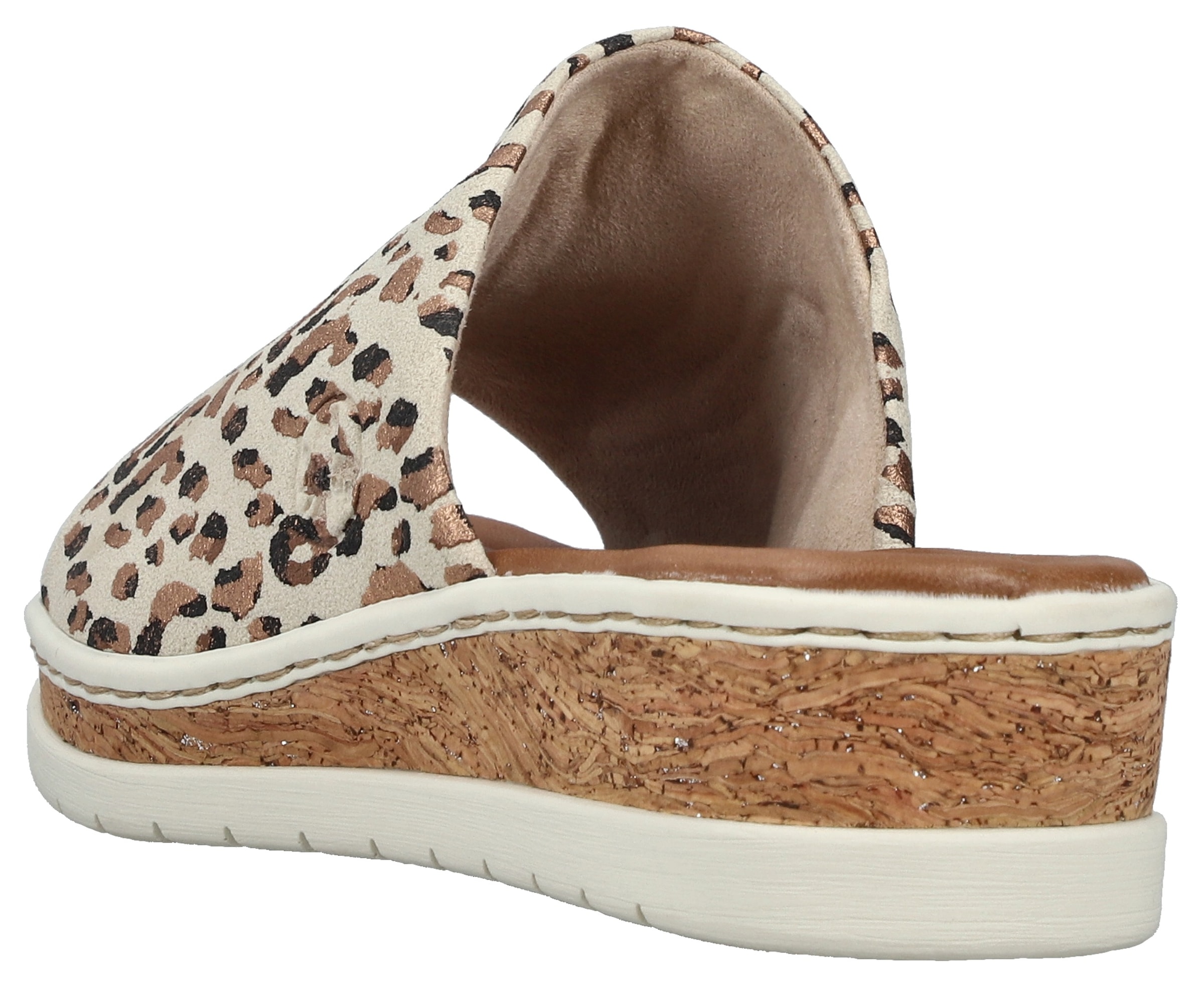 Rieker Pantolette  Chaussure d'été, chausson, talon compensé, à enfiler