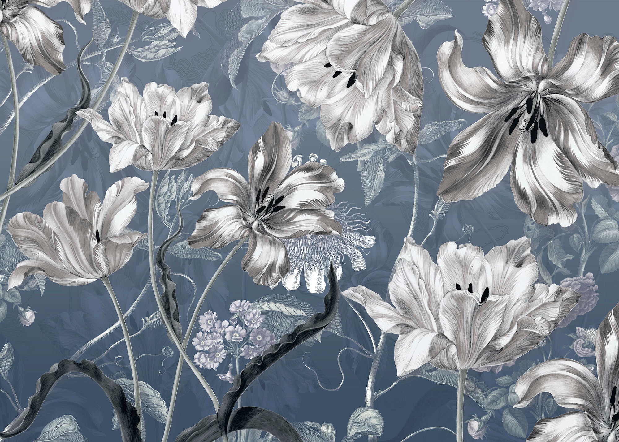 Image of Komar Fototapete »Merian Blue«, bedruckt-floral-botanisch bei Ackermann Versand Schweiz