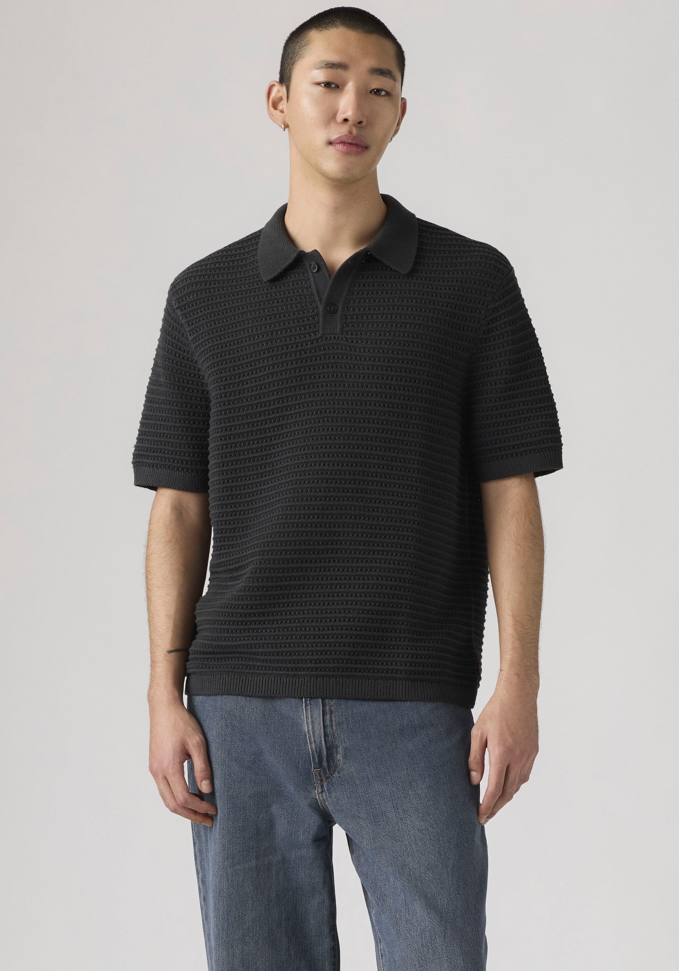 Image of Levis Polokragenpullover "LAGUNA SWEATER POLO" mit Strickmuster