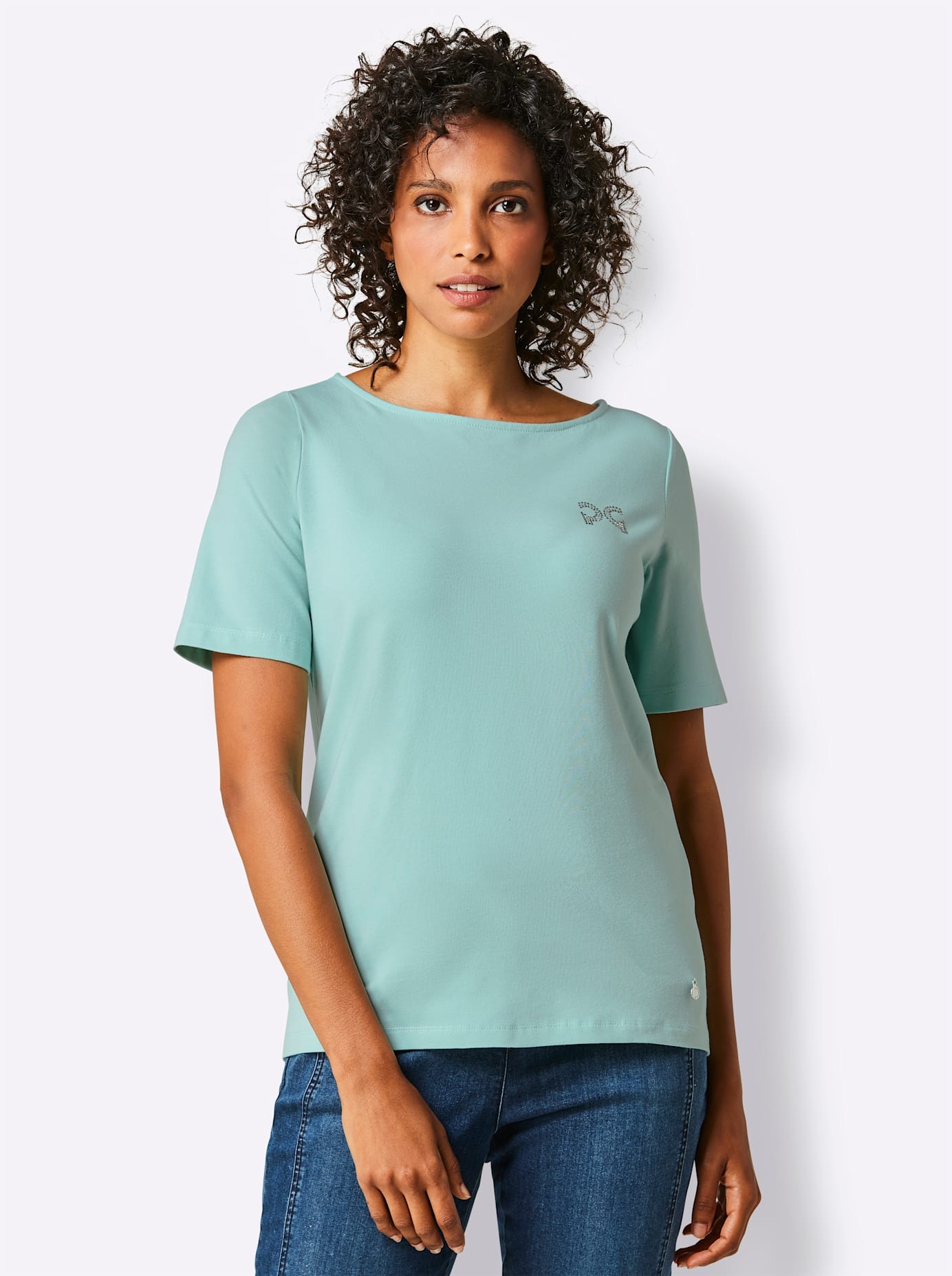 CREATION L PREMIUM Kurzarmshirt »Pima-Baumwoll-Shirt«, (1 tlg.)