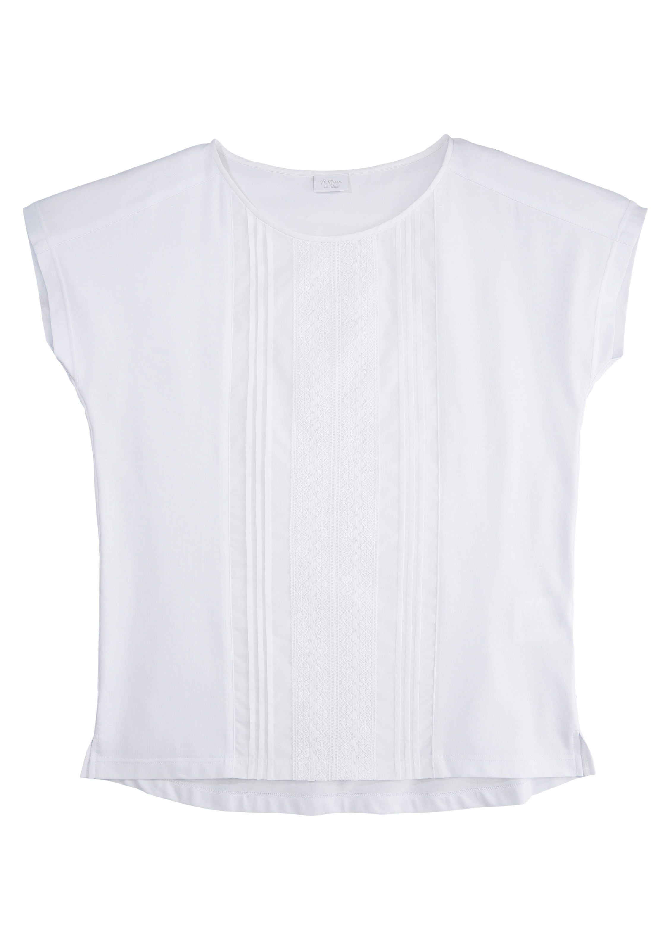 Moser Trachtenshirt Damen mit Spitzenbordüre vorne