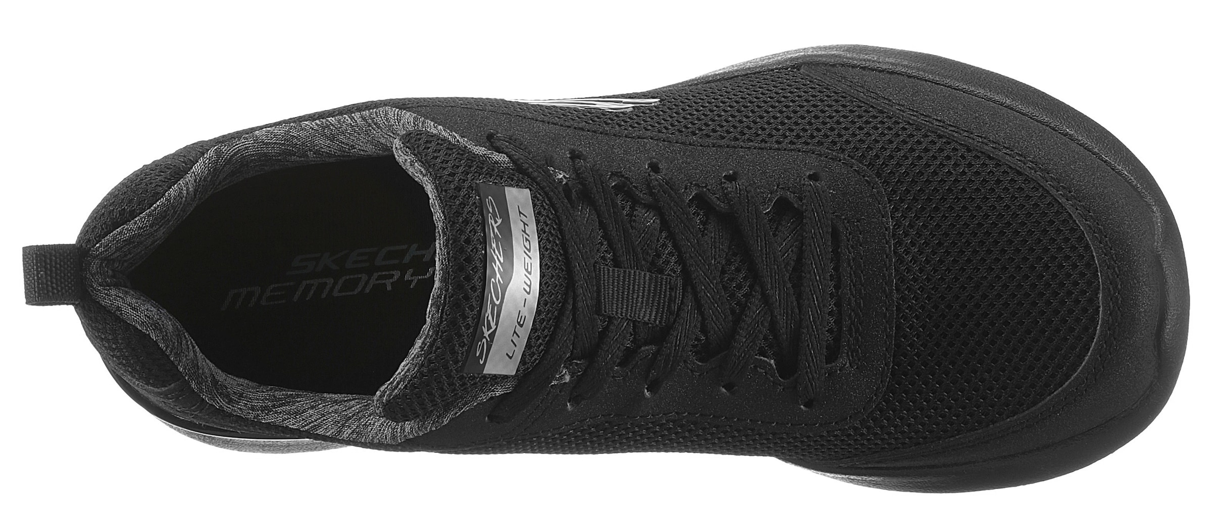 Skechers Sneaker »Skech-Air Dynamight - Fast Brake«, Metallic-Element an der Ferse, Freizeitschuh, Halbschuh, Schnürschuh