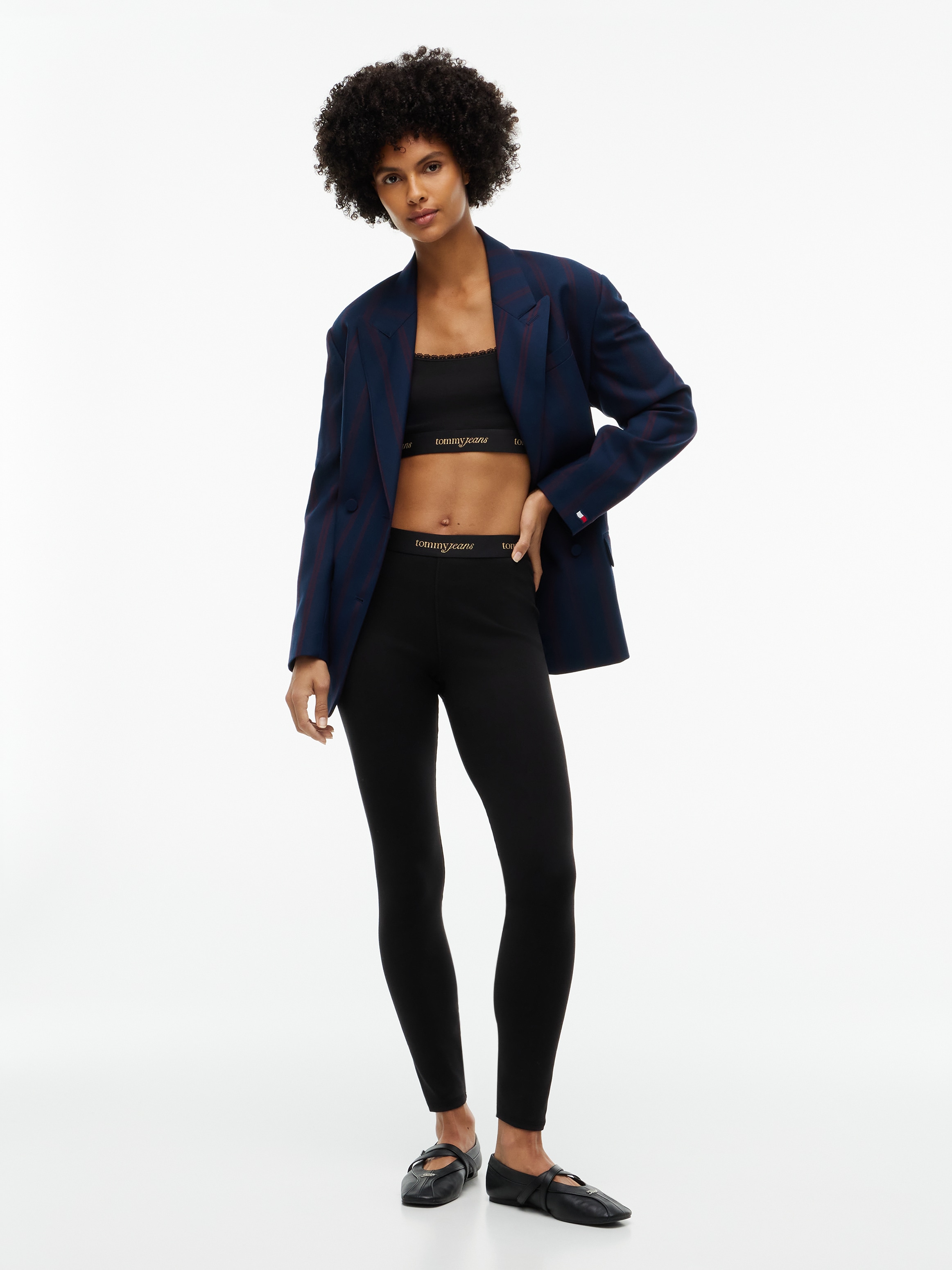 Tommy Jeans Leggings »TJW TAPE LEGGINGS«  Baumwollmischung, schmal geschnitten