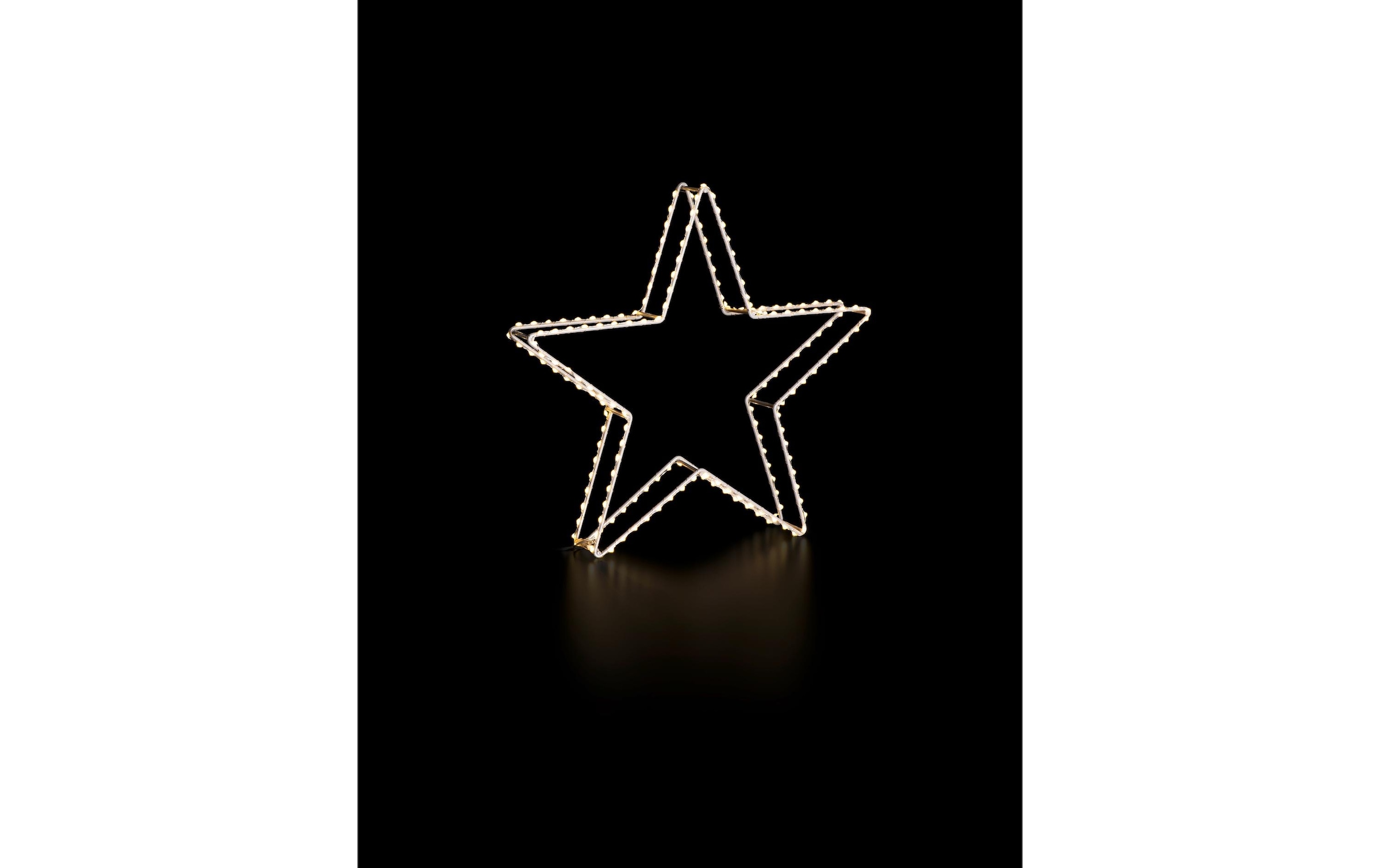 STT LED Dekofigur »Dekoration 3D Star Argento 38cm« Warmweiss