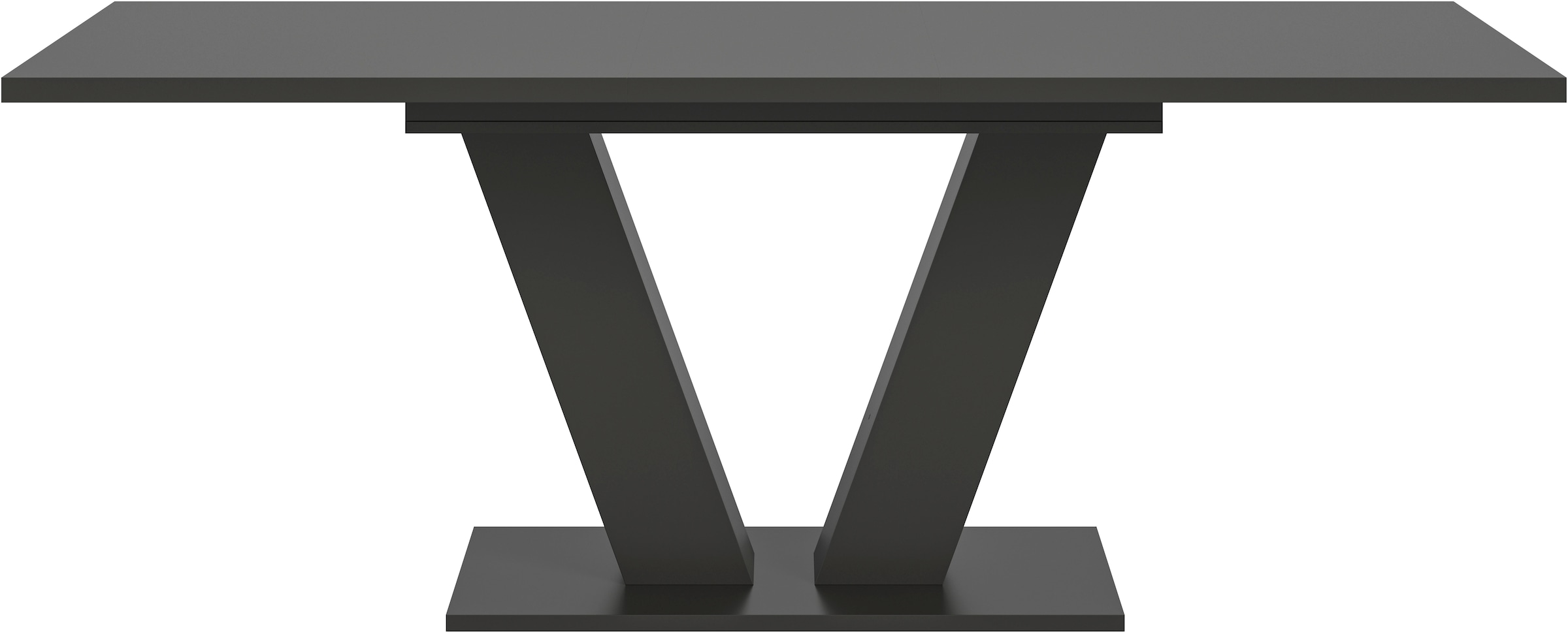 INOSIGN Esstisch »Motus, ausziehbar 150 -190 cm, inklusive 40 cm Einlegeplatte«, (Set, 1 St.), V-Gestell mit Bodenplatte, Tisch, Küchentisch, Esszimmer, Küche