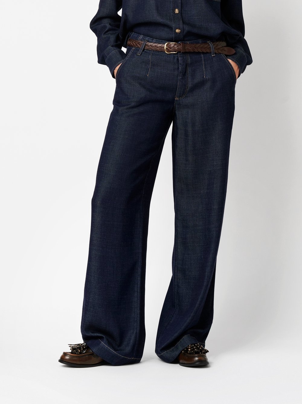 Image of TONI Weite Jeans "Liv Tailored" mit Ziernähten