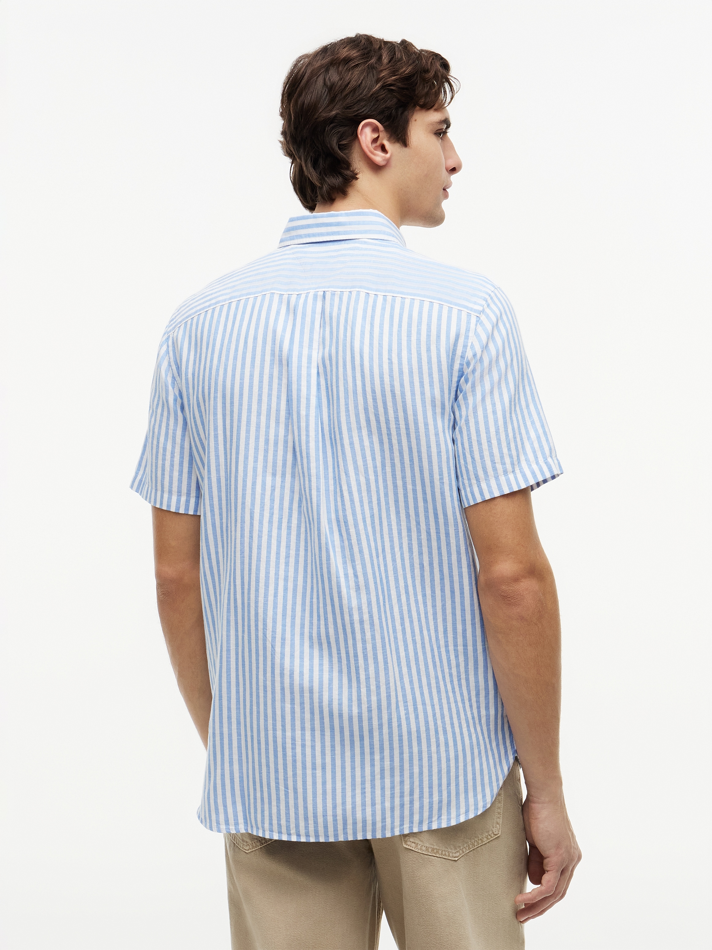 Tommy Hilfiger Chemise à manches courtes »LINEN BLEND BENGAL STP SS RF SHT« Regular Fit  aus Leinenmix mit Bengalstreifen