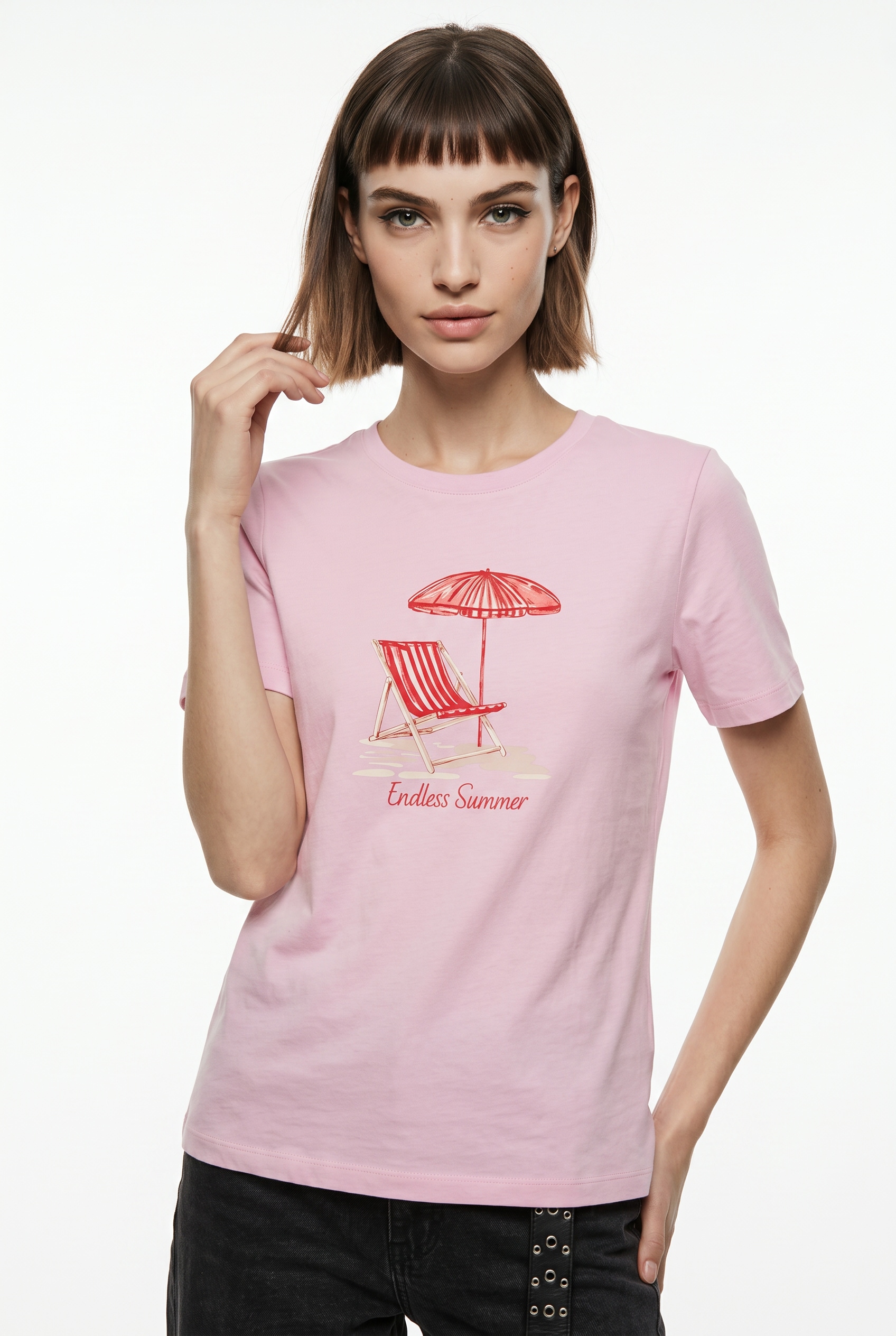 Image of Vero Moda Kurzarmshirt "VMSIANE SS TOP BOX JRS" Baumwolle, regular fit