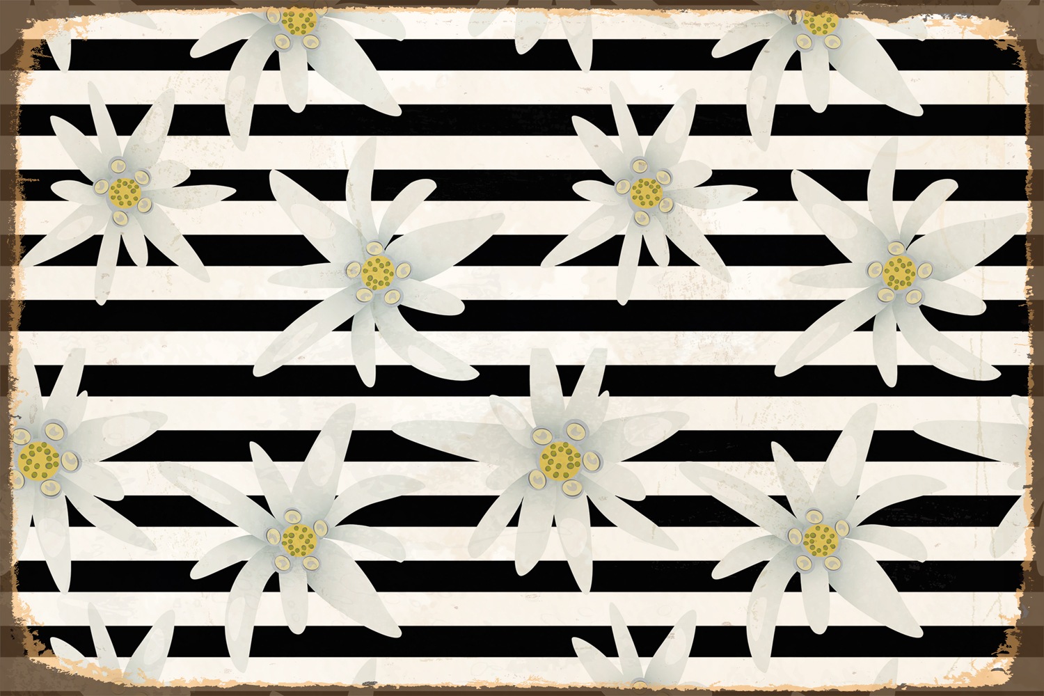 Image of queence Metallbild "Flower Power" Blumen Schweiz, Stahlschilder, Ski