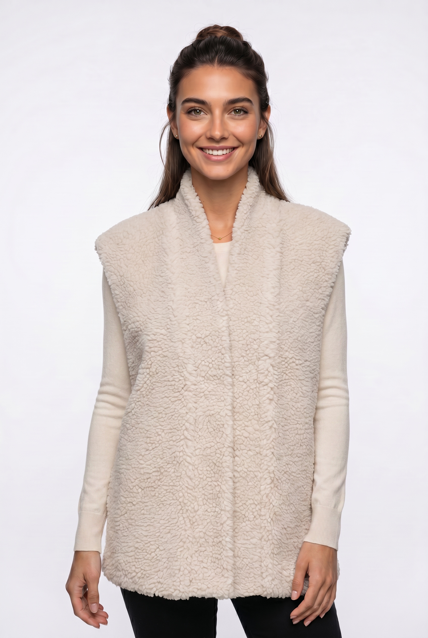 Image of ONLY Plüschweste "ONLNIKITA TEDDY WAISTCOAT OTW" Kunstfaser